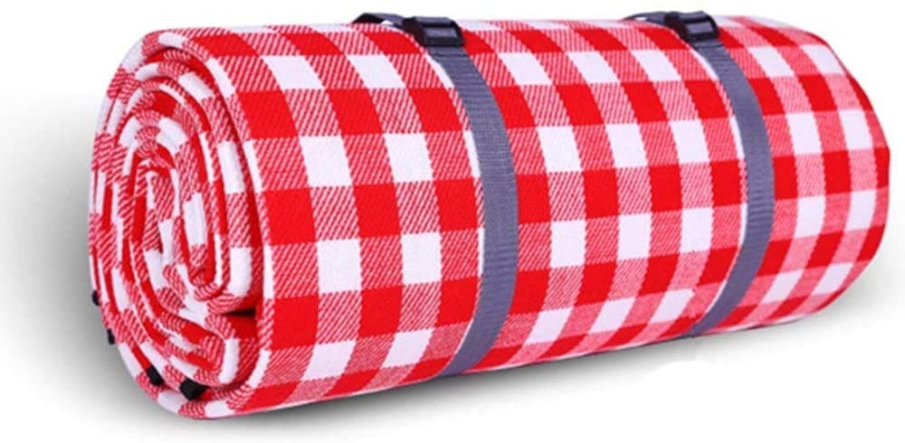 Outdoor 200 x 200 cm Picnic Blanket Waterproof Mat Crawling Mats for Home Spring Beach with Straps