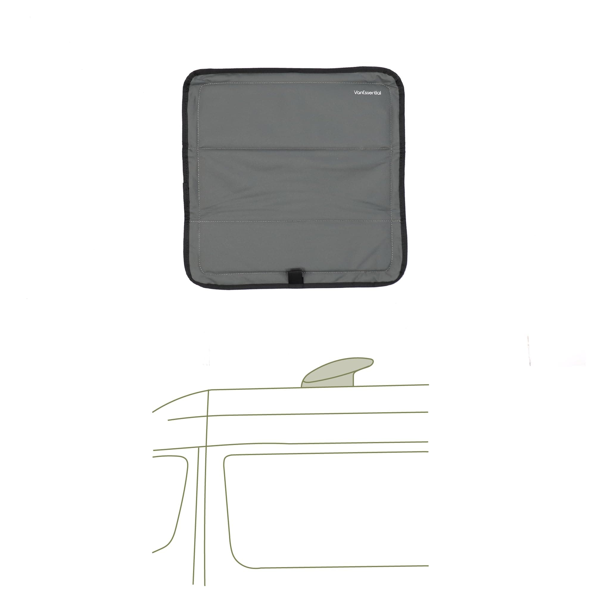 VanEssential Magnetic Insulated Roof Vent Cover for MaxxAir Fan, Fantastic Fan, 41.9 x 41.9 cm, Charcoal