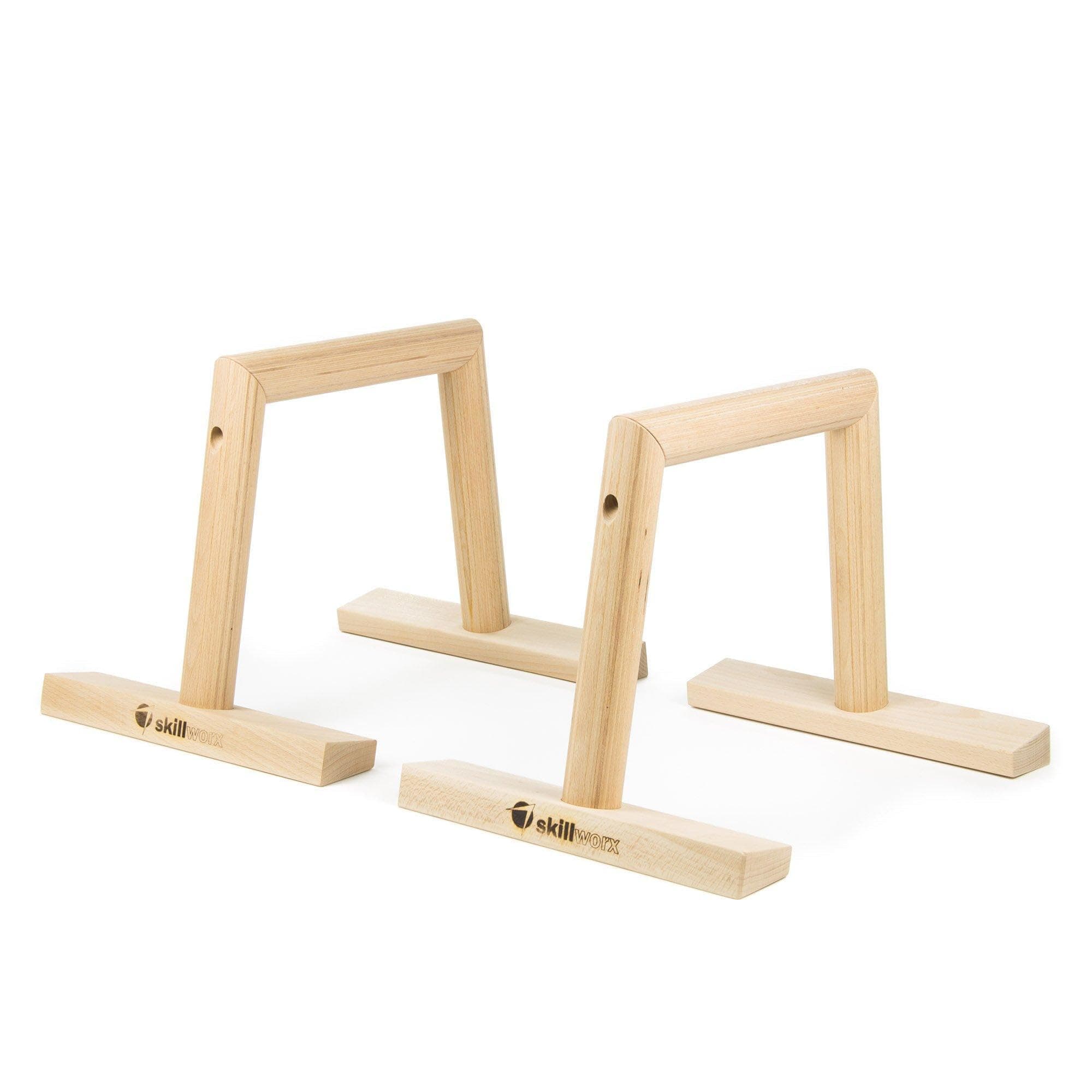 Parallettes - Parallette bars made of FSC beech wood for calisthenics and gymnastics training (30 or 55 cm hold length | 15 or 30 cm hold height | untreated or lacquered)