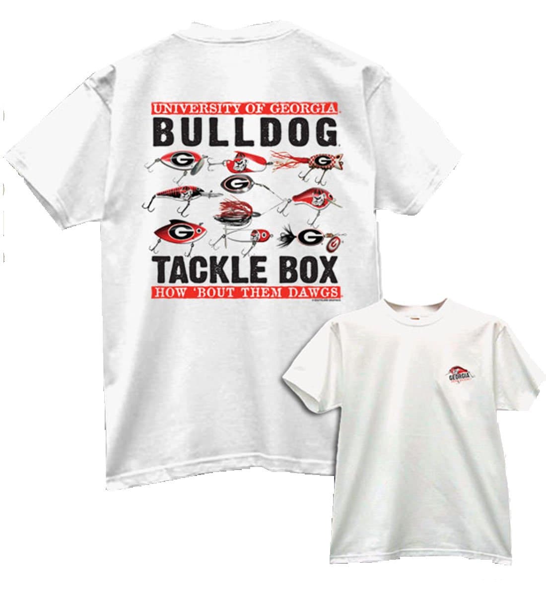 University Of Georgia Bulldogs Tackle Box T-shirt-xl