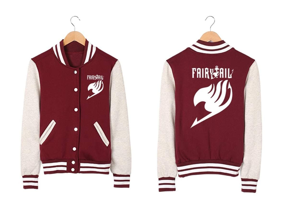 GO2COSY Anime Fairy Tail Cosplay Natsu Dragneel Jacket Sweatshirt Costume Baseball Uniforms