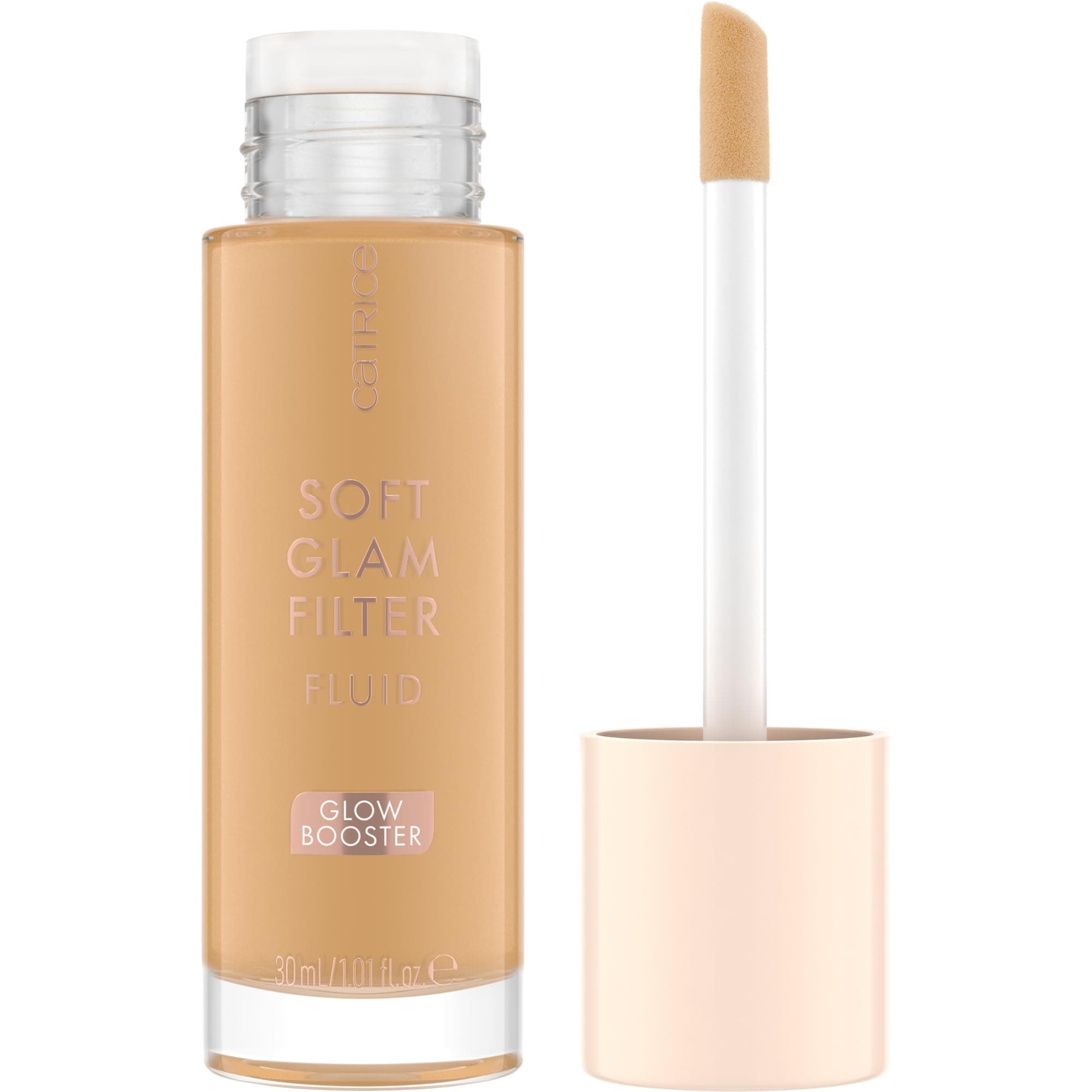 Soft Glam Filter Fluid | Luminous Make Up Base & Highlighter for Radiant Complexion | With Vitamin E & Squalene | Vegan & Cruelty Free (40 | Medium Tan)