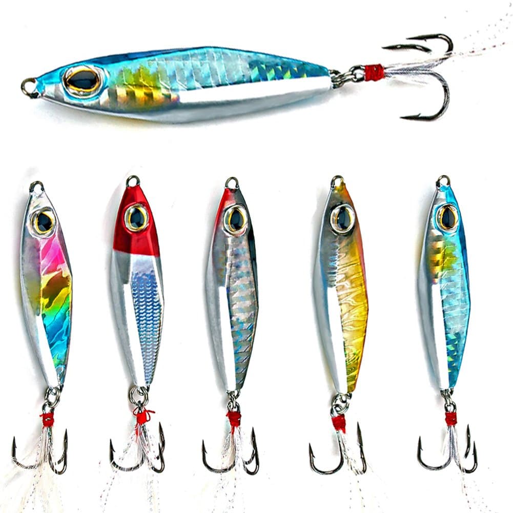Sougayilang Jigs Fishing Lures Sinking Metal Spoons Micro Jigging Bait
