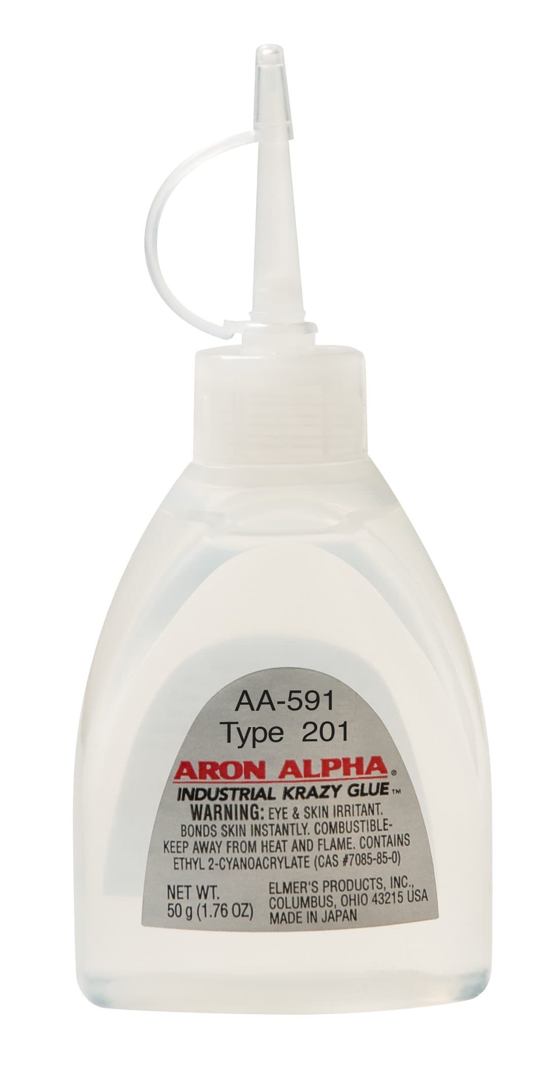 Aron Alpha Type 201 (2 cps viscosity) Regular Set Instant Adhesive 50 g (1.76 oz) Bottle