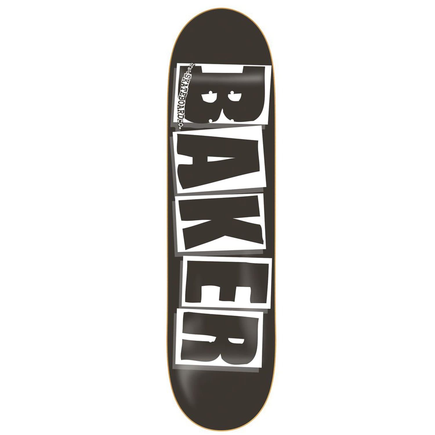 Baker Skateboard Deck Logo Black/White 8.125"