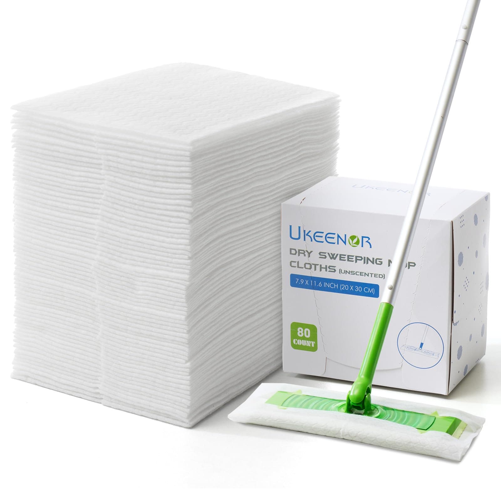 UKEENOR Dry Mop Refills 240 Count Sweeper Disposable Dusting Cloths Dry Sweep...