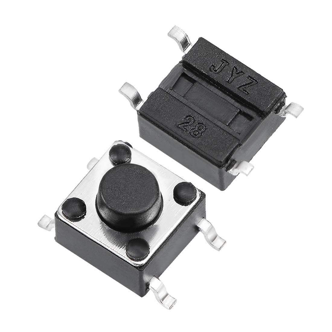 uxcell 6x6x5mm Momentary Panel PCB Surface Mounted Devices SMT Mount 4 Pins Push Button SPST Tactile Tact Switch 50PCS