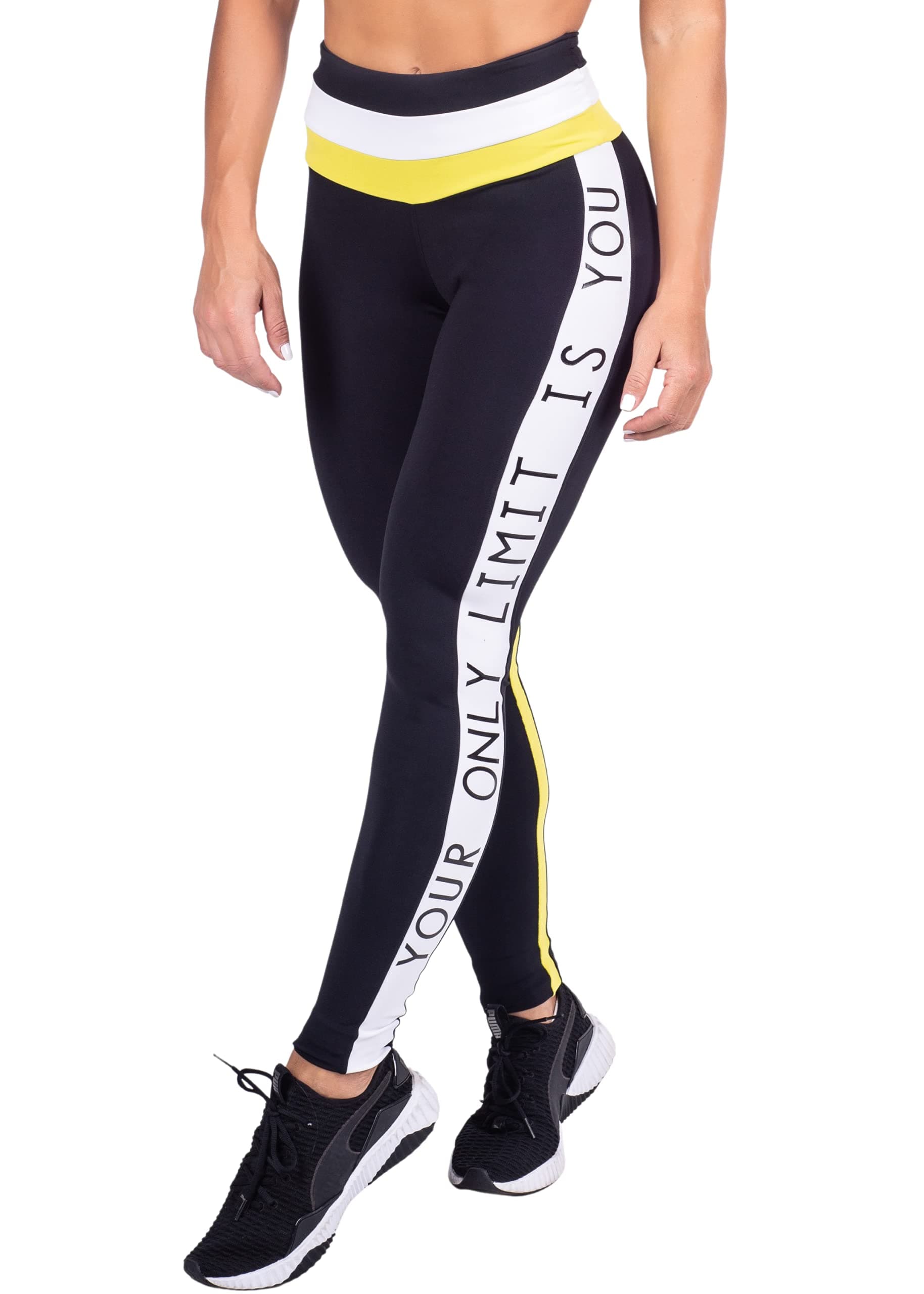 Donna CariocaNo Limits DONNA CARIOCA Women High Waist Workout Legging, Tummy Control, Butt Lifting, Non-See-Through, Anti Cellulite. Elegant and Stylish Design.