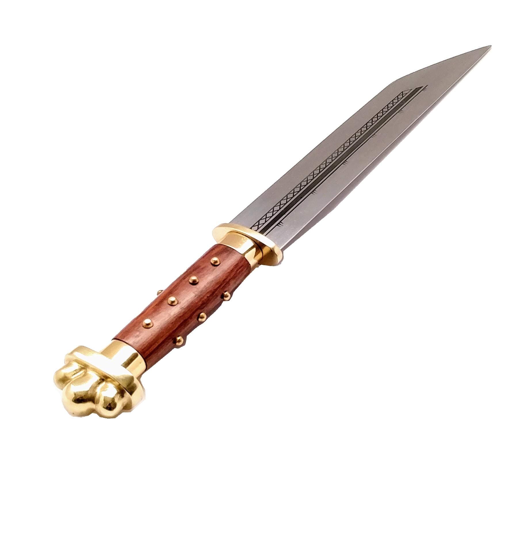 Museum Replicas Real Viking Seax Sword with Leather Sheath - Hand-Forged Short Sword