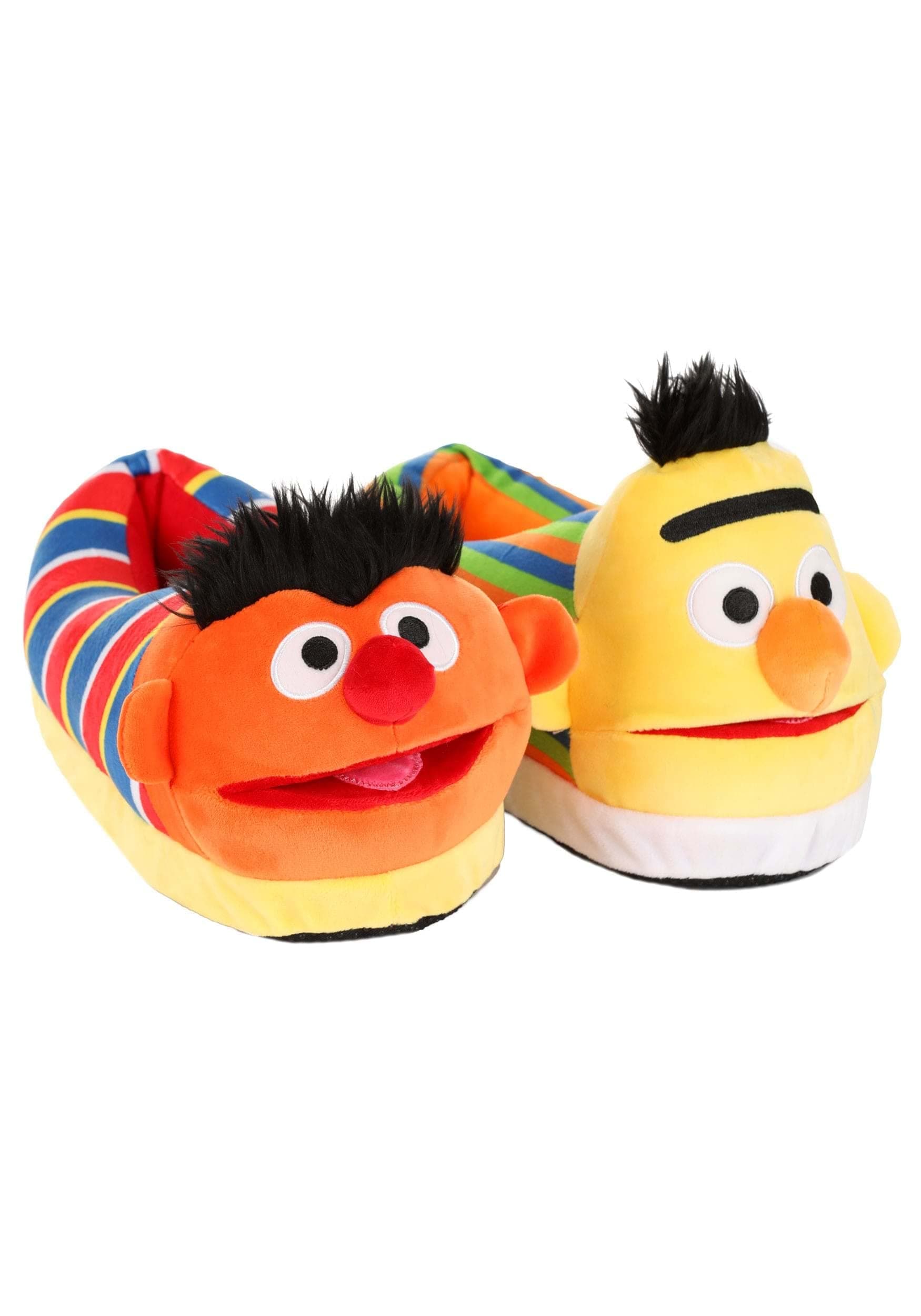 Sesame Street Bert & Ernie Slippers for Adults - Anti-Slip Grips & Foam Cushioned Soles - Sesame Street Gifts