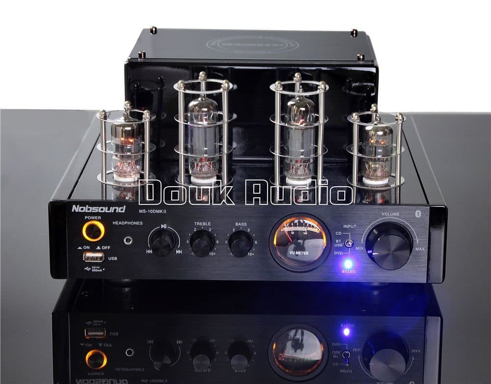 Nobsound® MS-10D MKII Hybird Tube Amplifier with Bluetooth/USB/Headphone for Hi-Fi (Black)