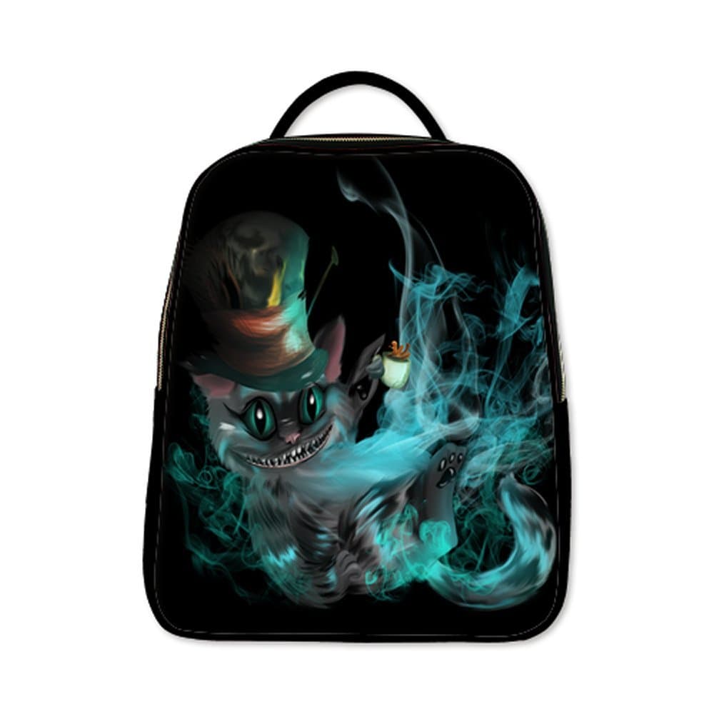 Alice Cheshire cat Printed Outdoor Casual Backpack Students School Bag
