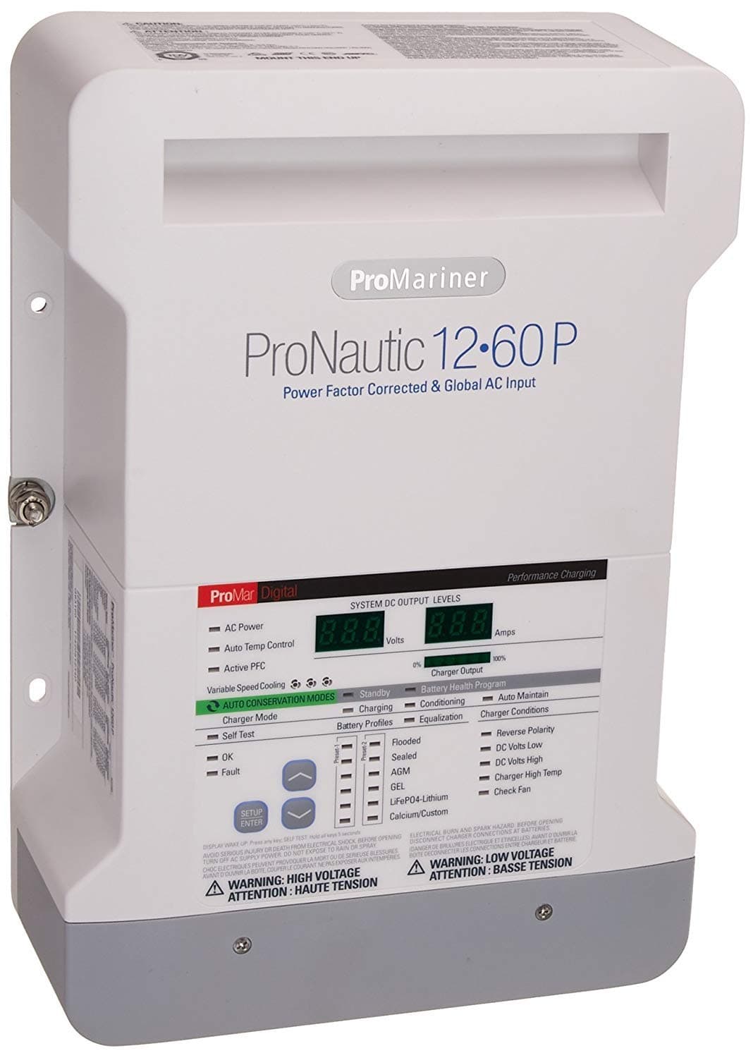 ProMariner 63160 ProNauticP Series 1260P - 12 Volt, 60 Amp Battery Charger, Black