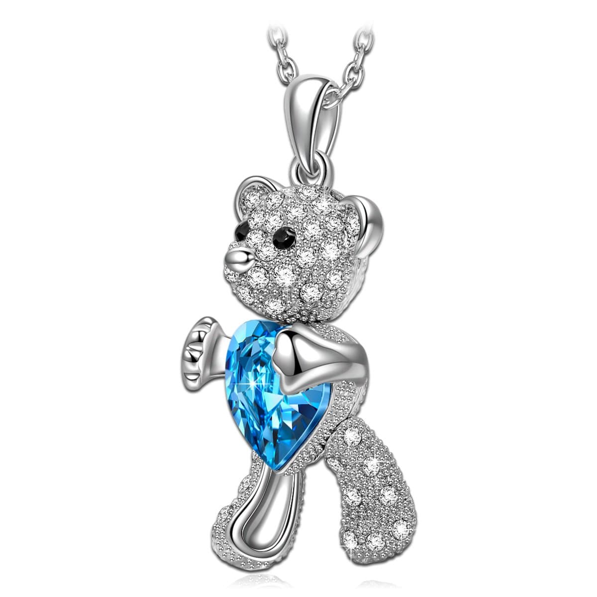 ❤ The Brave Bear Bear Necklace Made with Crystals, Give You Warmth, Strength and Courage - Gift Packing!