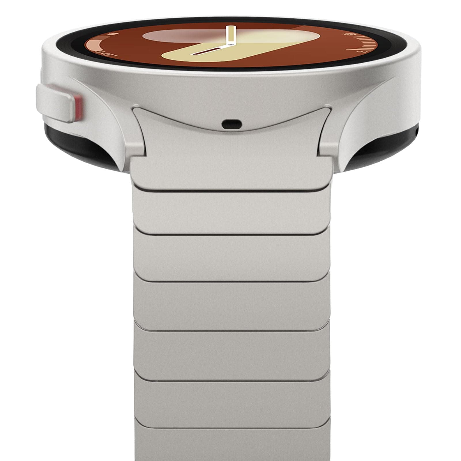 Compatible for Samsung Galaxy Watch 6 5 Pro 45 40 44mm, 4 Classic 40 44 42 46mm, No Gap Band, Solid Stainless Steel Metal Link Bracelet for Men