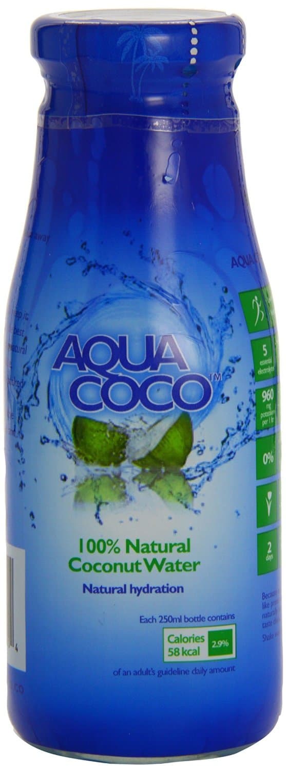 Aquacoco 100% Natural Coconut Water 250ml x12 No Sugar Added, from Young Green Coconuts.