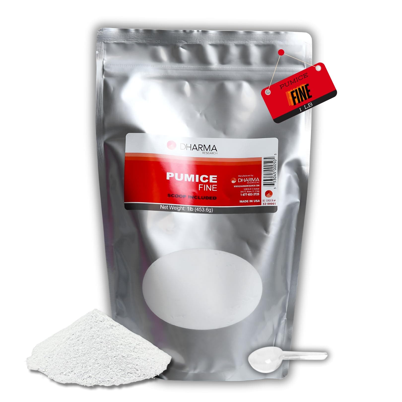 Dental Pumice Powder, 1 lb Bag - Multi-Purpose Abrasive for Cleaning, Polishing, Beauty Products, Dental Lab Work, and Rock Tumbling (Fine)