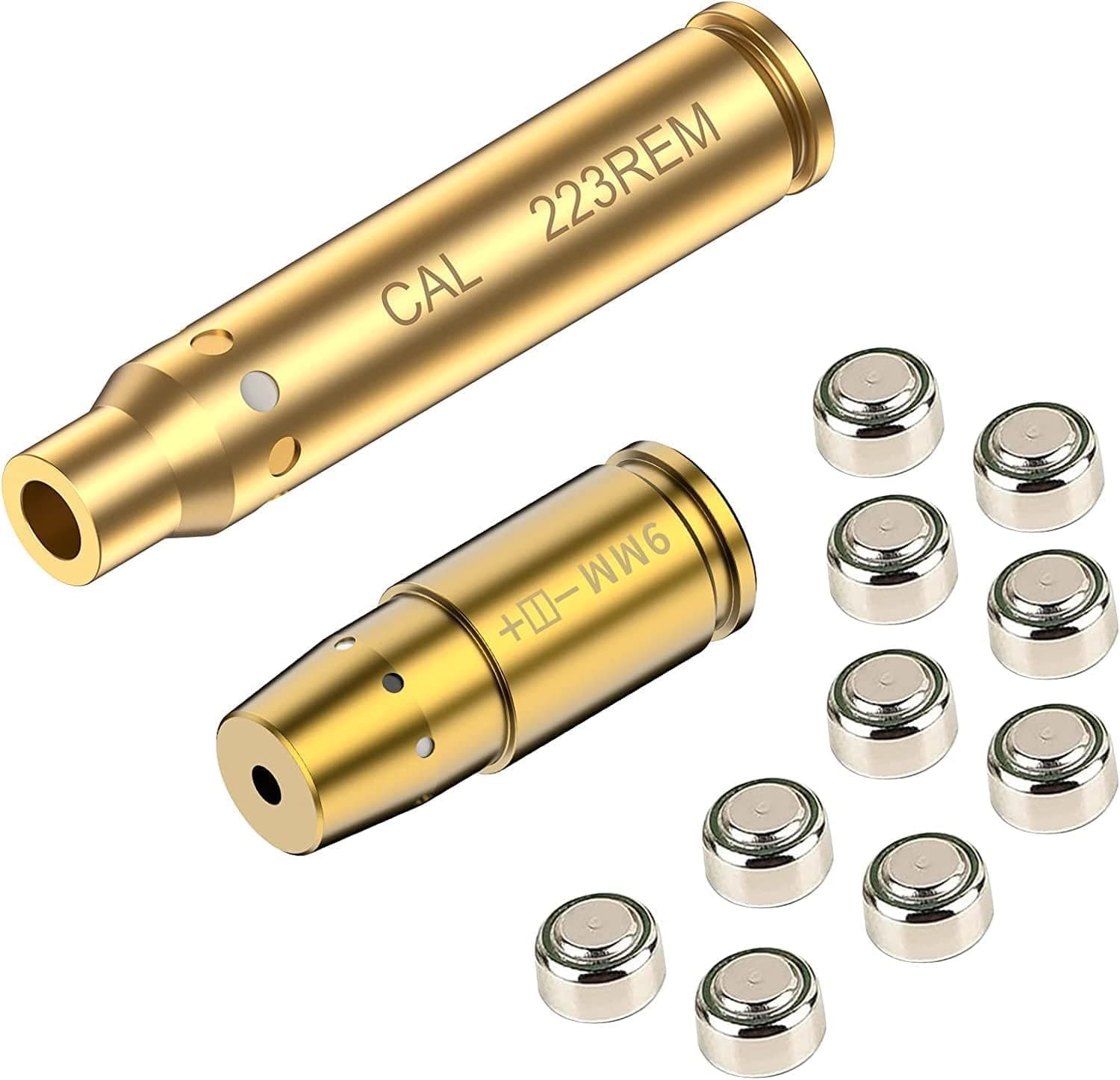 9MM/ .243 .308/6.5MM/300BLK 7.62x35mm/.44mag/30-06/25-06/270 Cal Rem Gauge Bore Sight Red Dot Boresighter with Batteries