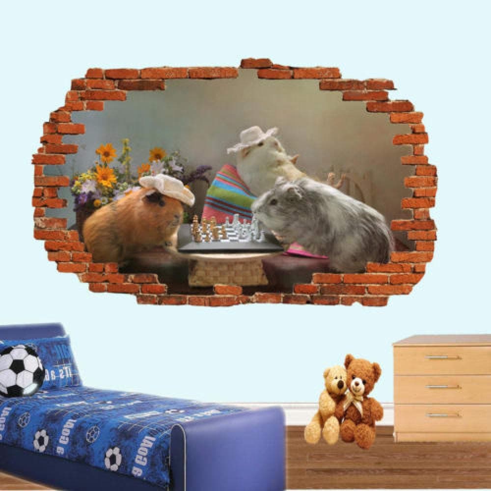 Wall Stickers-3D-PIGS Wall Stickers Art Mural Decal Office Shop Decor UN3-50×70cm