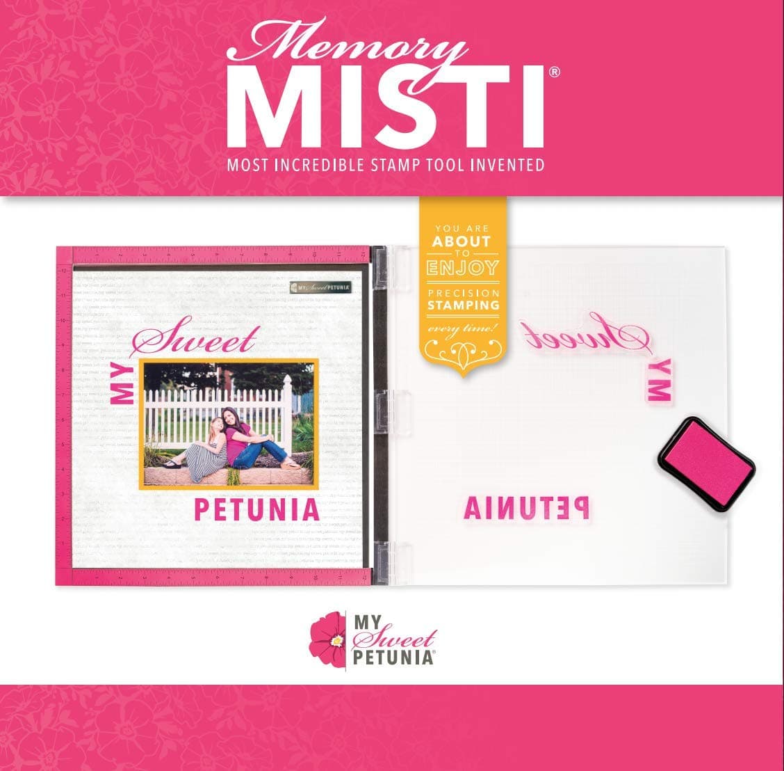 Memory MISTI Stamp Tool with 12.5 x 12.5 Inch Stamping Area; Our Largest Stamping Positioner; from The Makers of Creative Corners Positioning Pieces and Cut Align Rulers