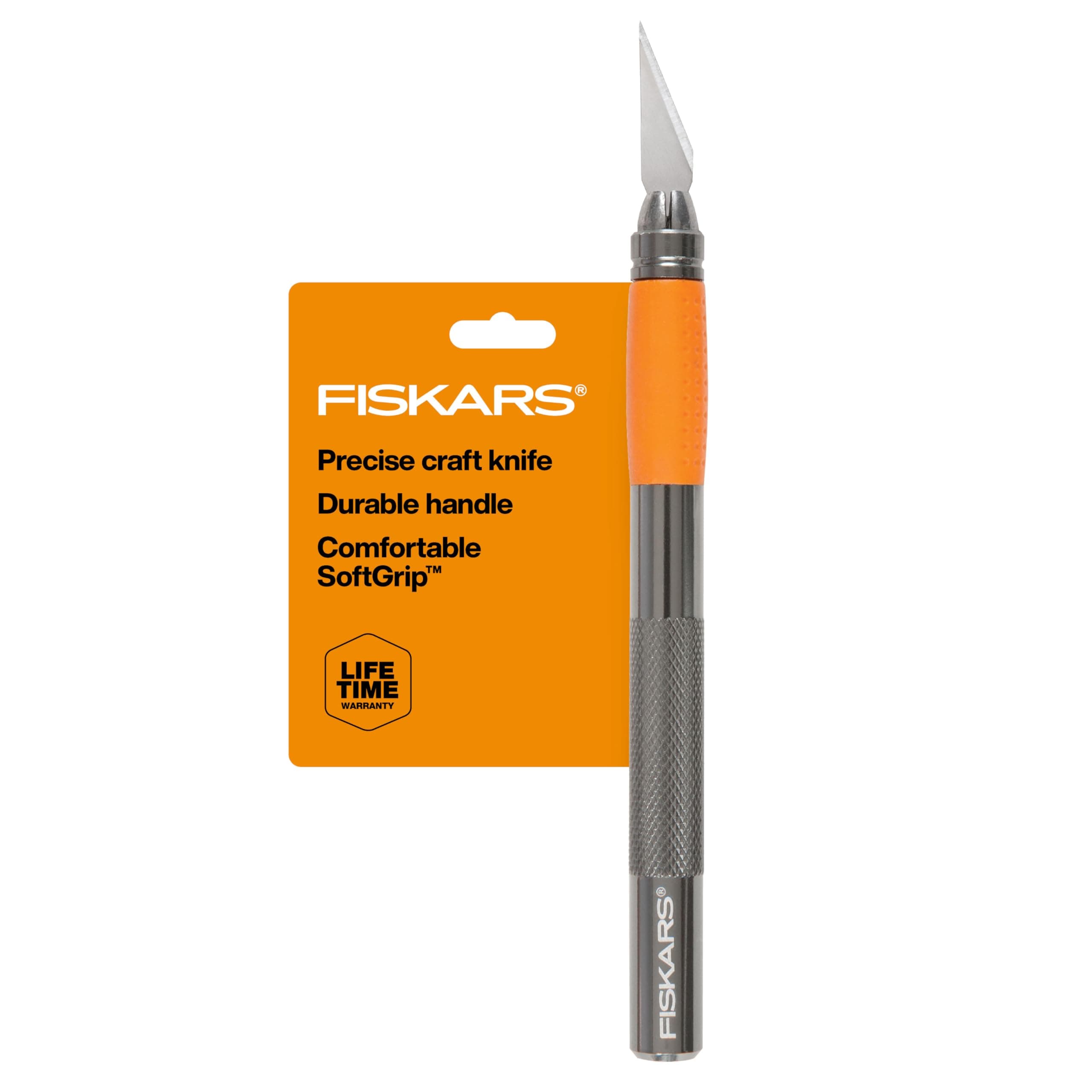 Detail Craft Knife, Cool Gifts for Brother, Included with Protective Cover, 8", Exacto Knife for Crafting, Orange