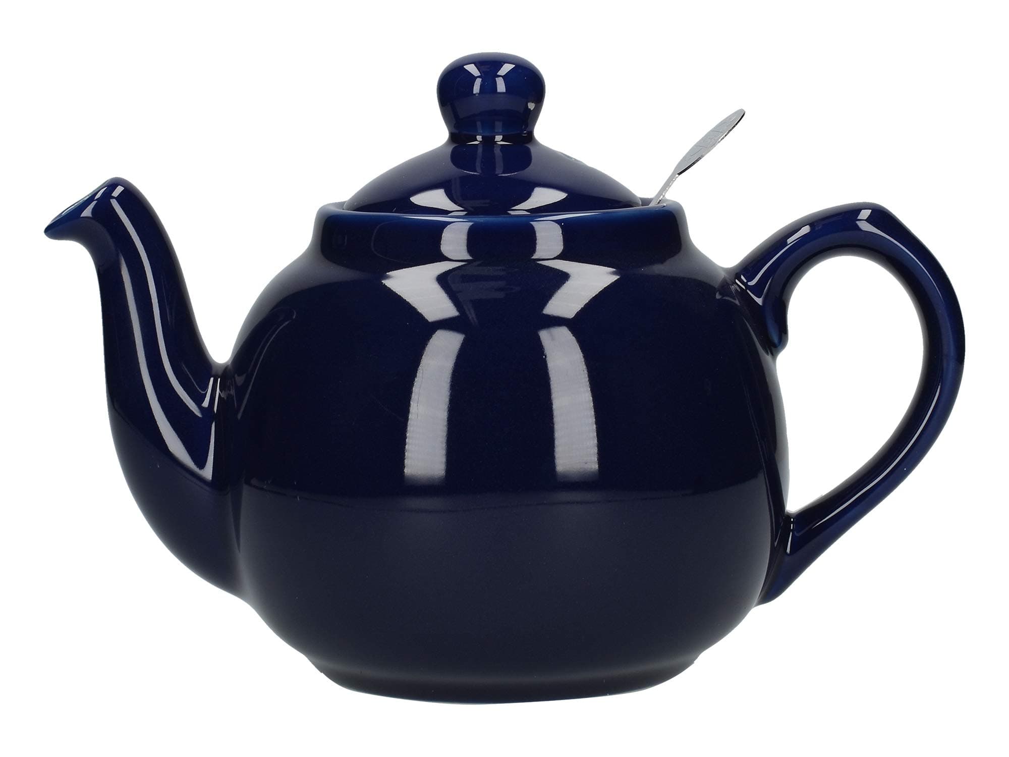 Farmhouse Small Teapot with Infuser, Ceramic, Cobalt Blue, 2 Cup (600 ml)