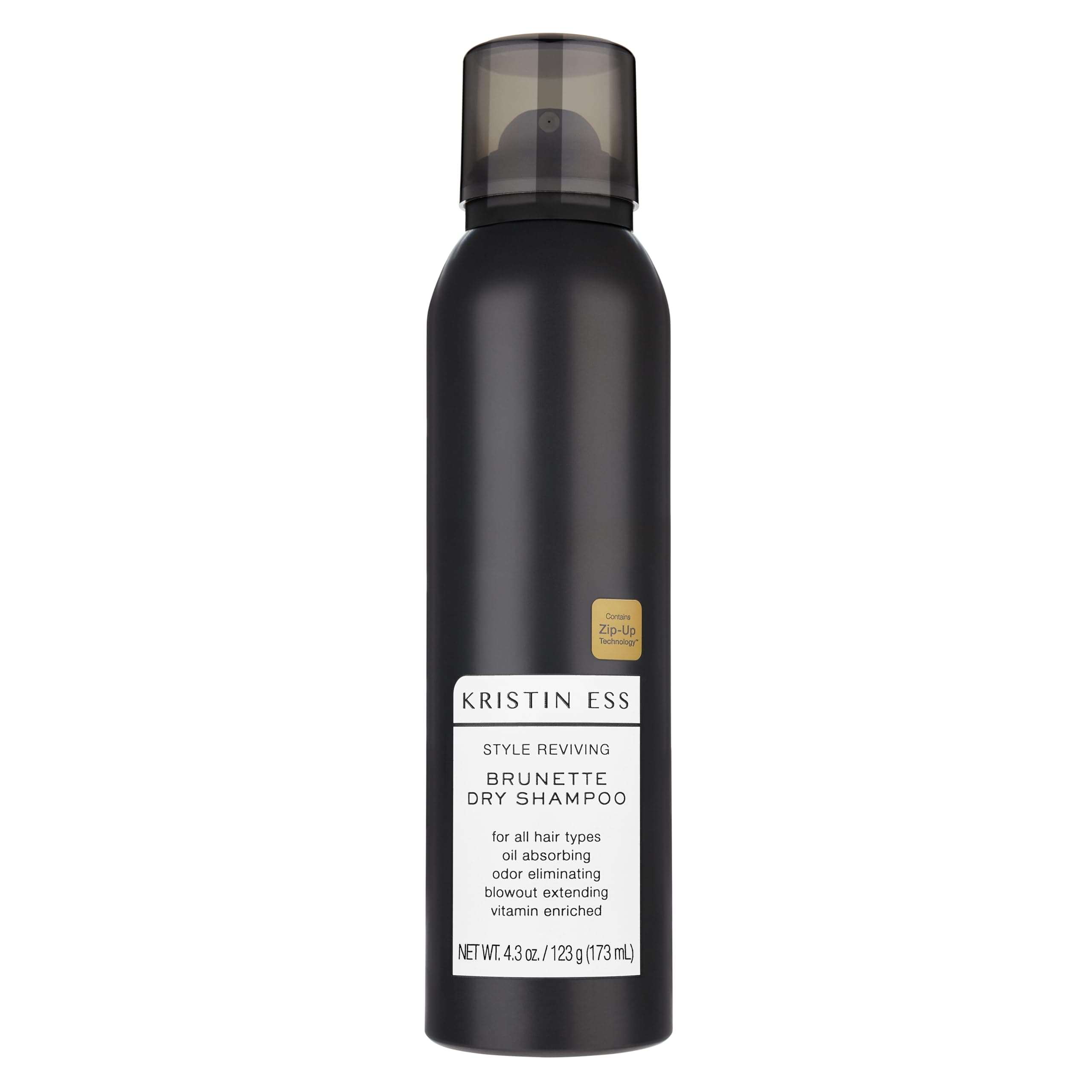 Kristin Ess Hair Brunette Dry Shampoo for Dark + Brown Hair with Vitamin C for all Hair Types - Oil Absorbing + Time Saving Dry Shampoo Powder Spray for all Hair Types, Vegan, 4 fl. oz.