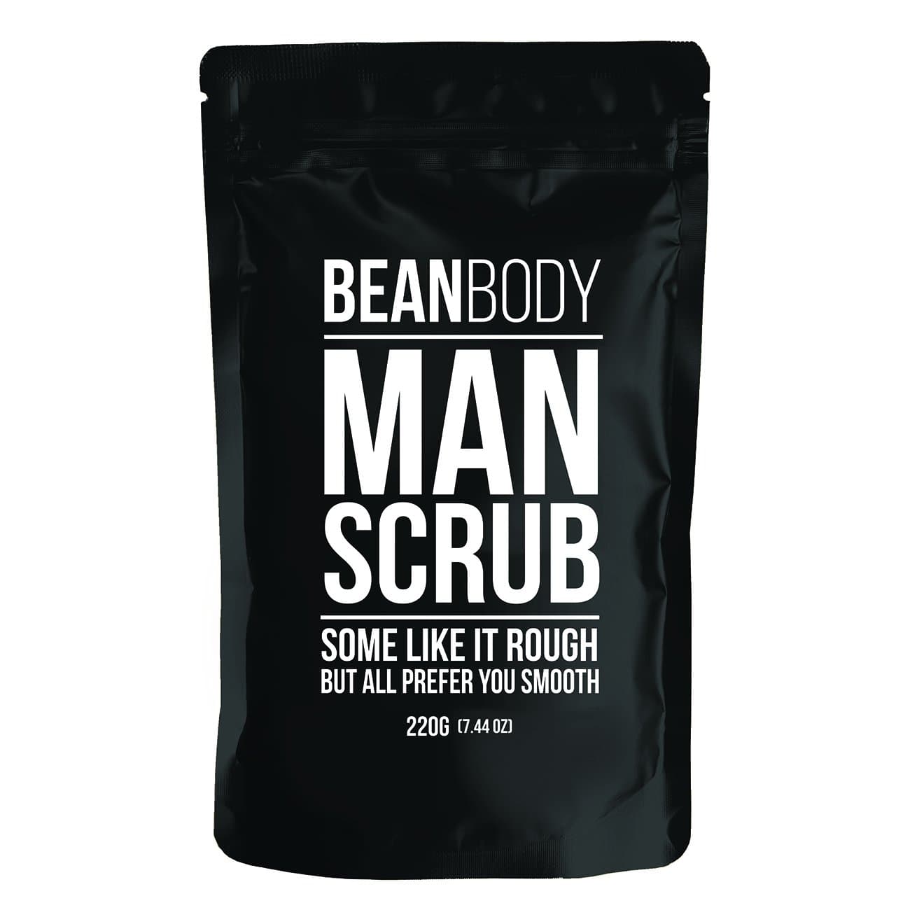 Mr. Bean Organic All Natural Coffee Bean Exfoliating Body Skin Scrub with Coconut Oil, Vitamin E, and Sea Salt - Man