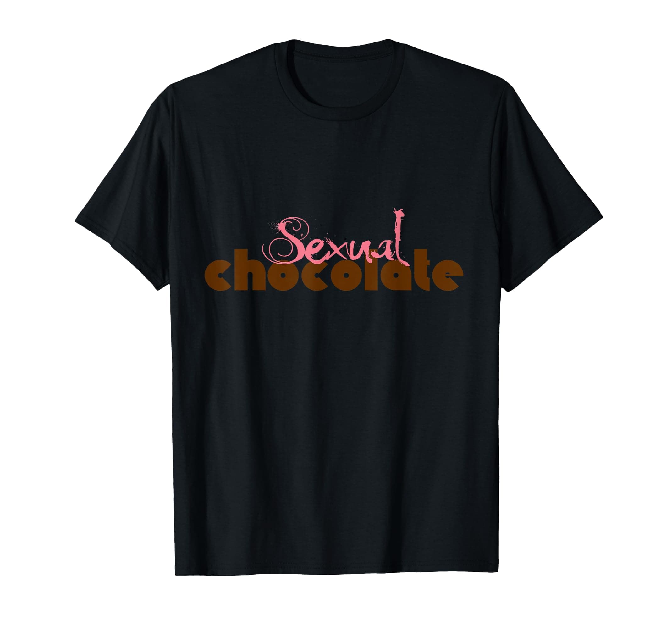 Sexual Chocolate Pink and Brown Letter T-Shirt