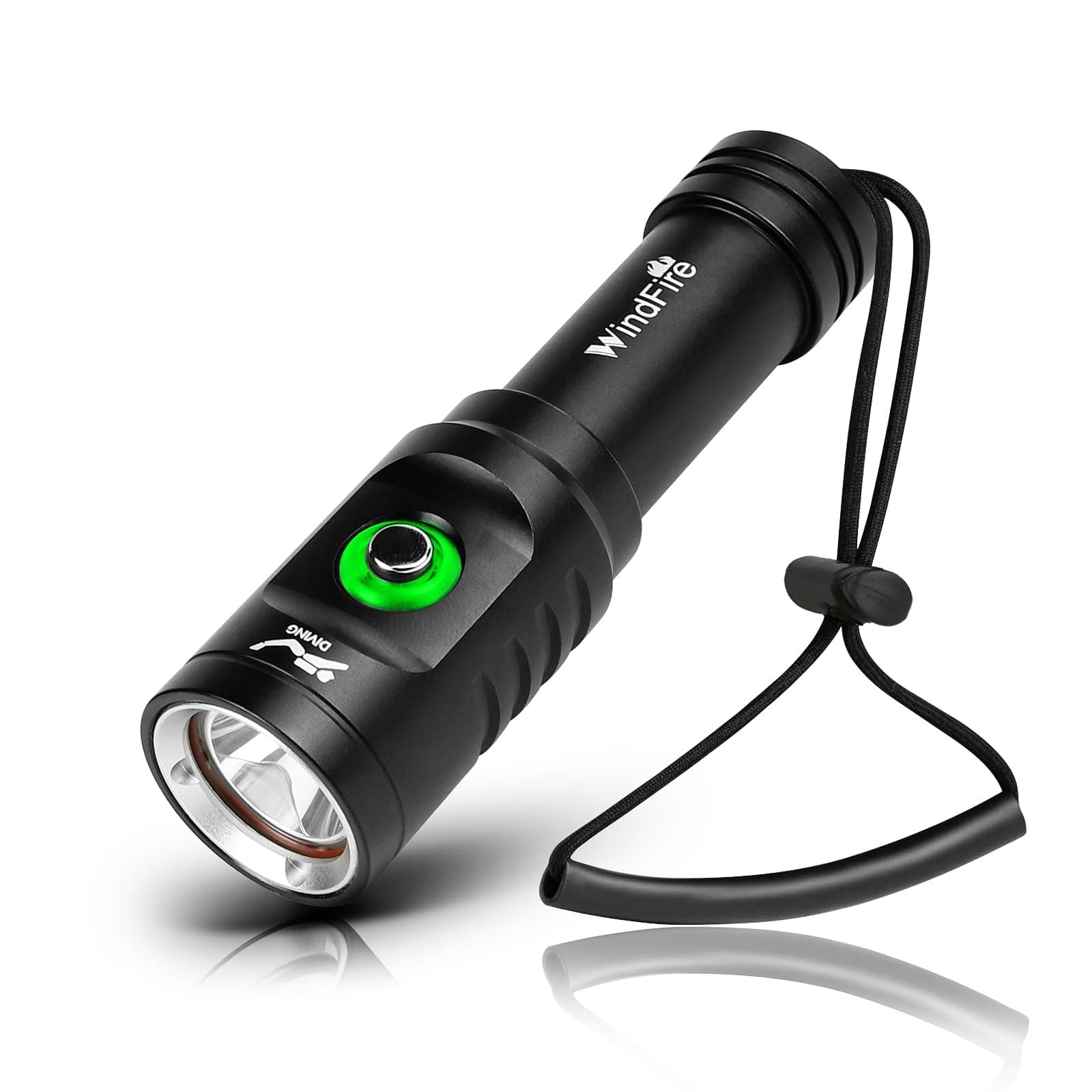 Dive Light Scuba Diving Flashlight Dive Torch Rechargeable, 3 Modes Underwater Light Waterproof Flashlight, Safety Dive Lights with Power Indicator for Night Diving