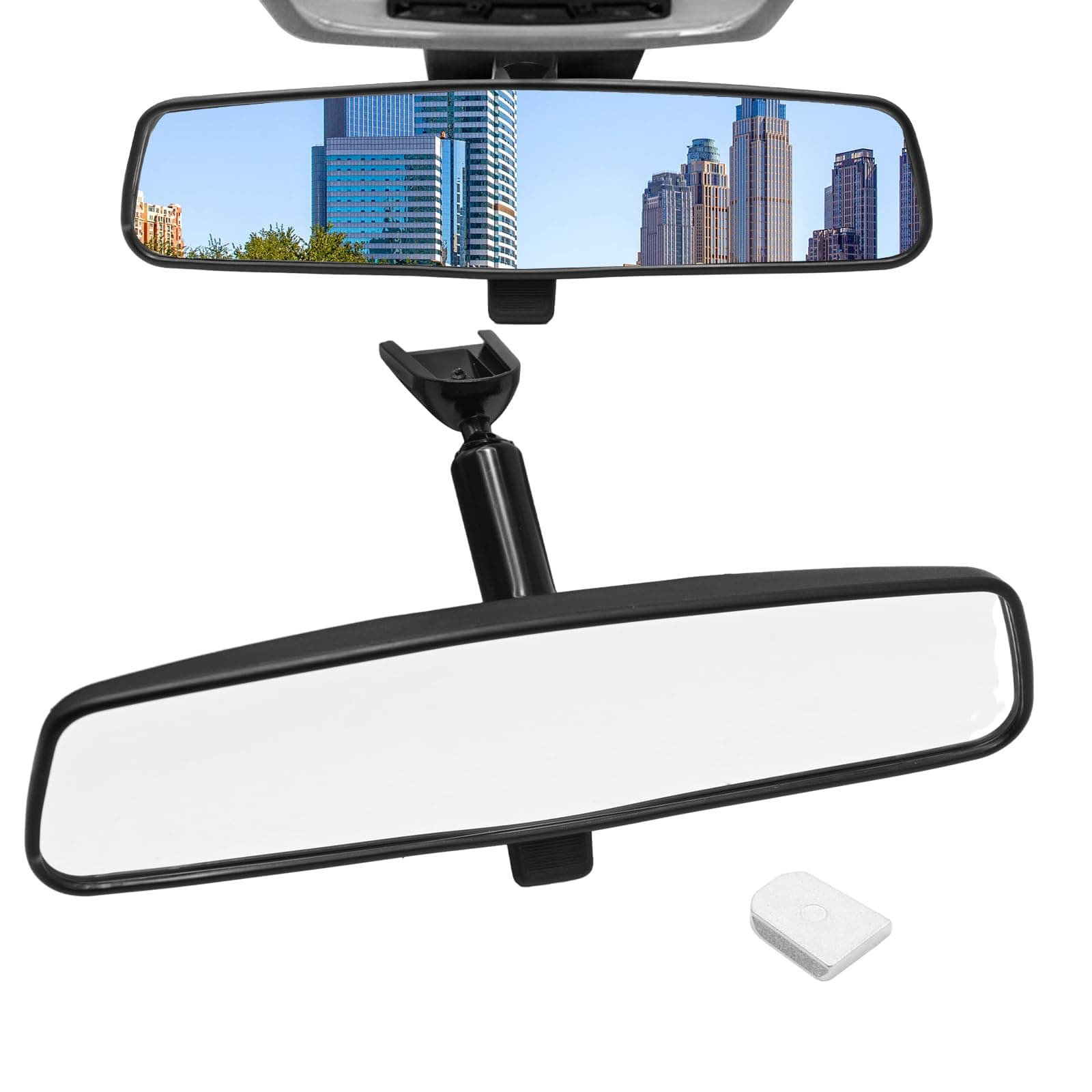 10.5" Rear View Mirror, Interior Rearview Mirror Kit, Universal Day Night Interior Rearview Mirrors Compatible with Toyota, Ford, Jeep, Hyundai, Kia, Nissan, Subaru, Mazda, Chevrolet, Car
