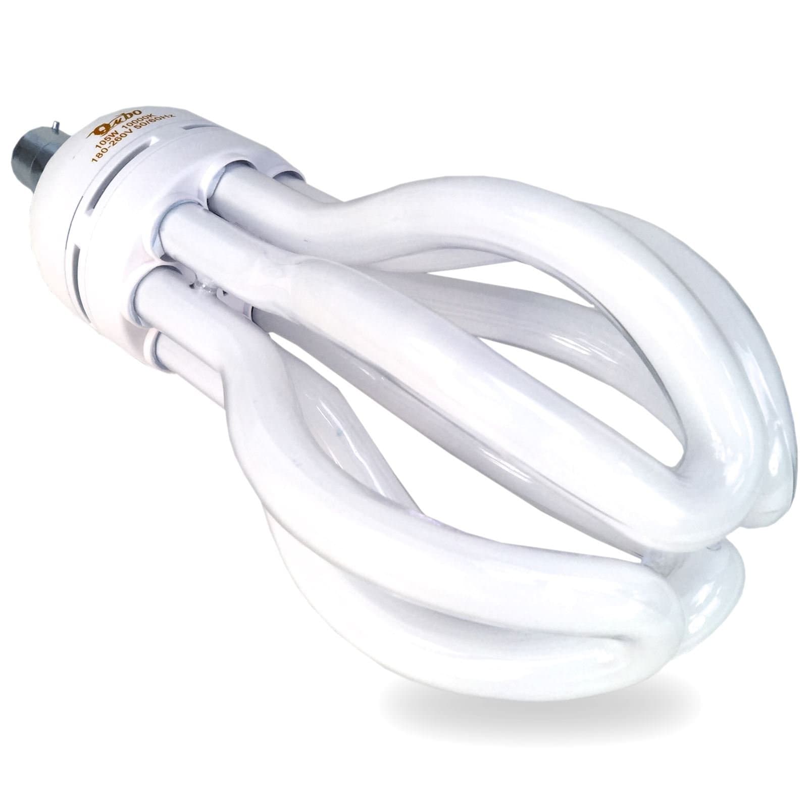 SIMPA® Energy Saver Spiral CFL Light Bulb 105W=525W 4U B22 Bright White 10000K Light 180-250V, 50/60Hz, 65lm/w, Studio Home Photography Office Light [Energy Class A]