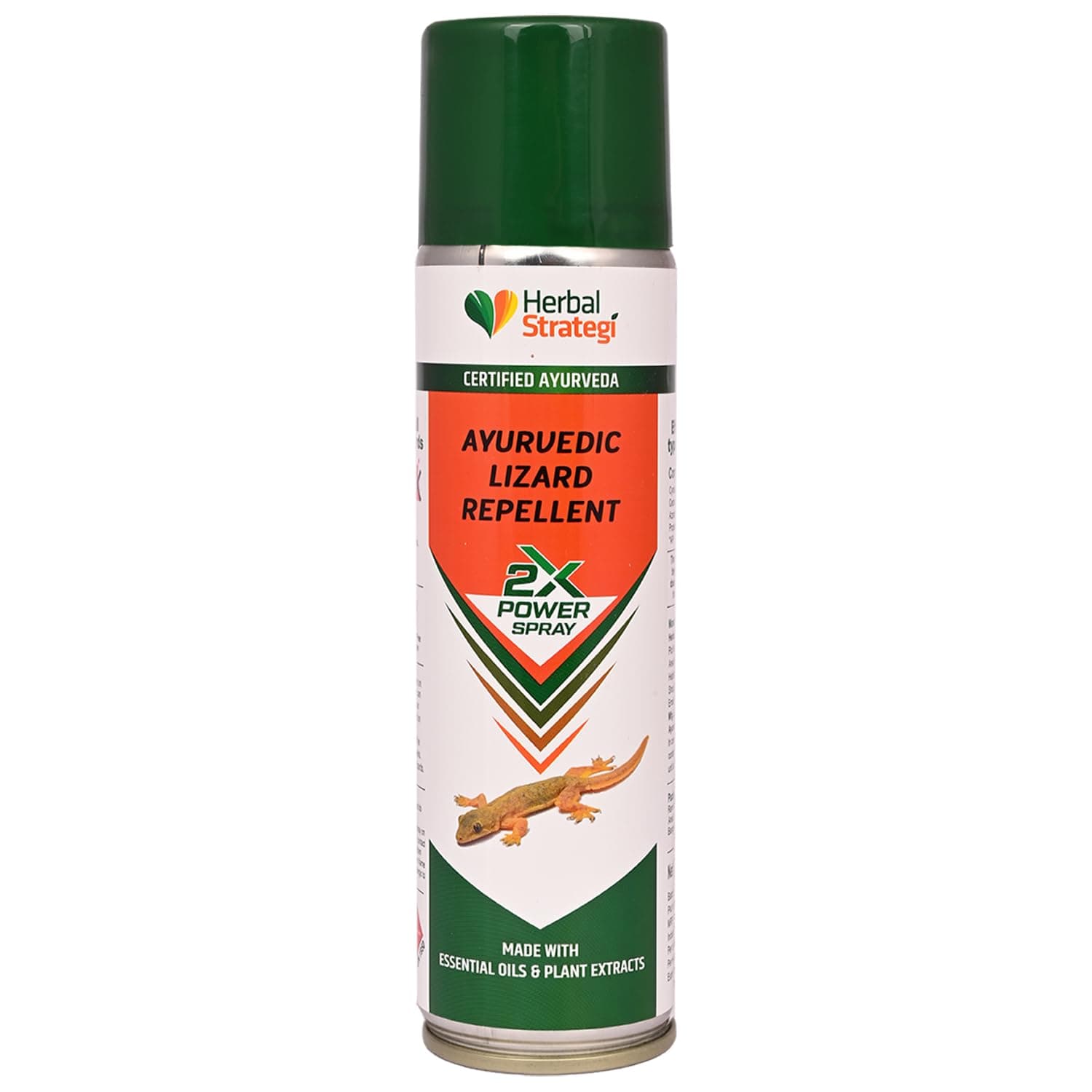 Herbal Strategi Ayurvedic Lizard Repellent Aerosol Spray - 200ml | Smarter way to Shuu Lizards away from home | 100% Herbal and Chemical free | Baby and Pet safe | Certified Ayurvedic