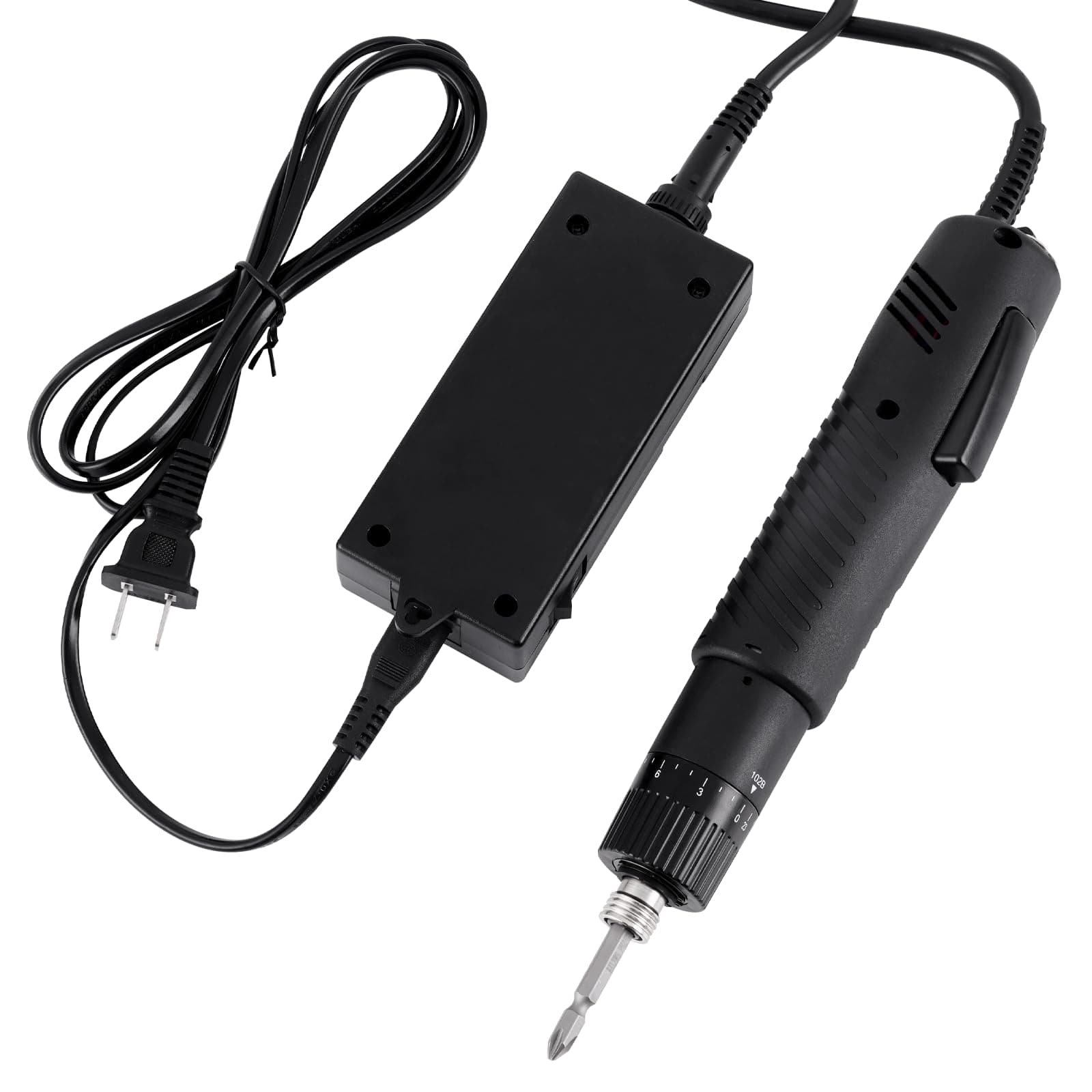 - MXBAOHENG Electric Screwdriver Sets Torque Adjustable Drill Tool Applicable Batch Head 6.35mm 110-220V (102)