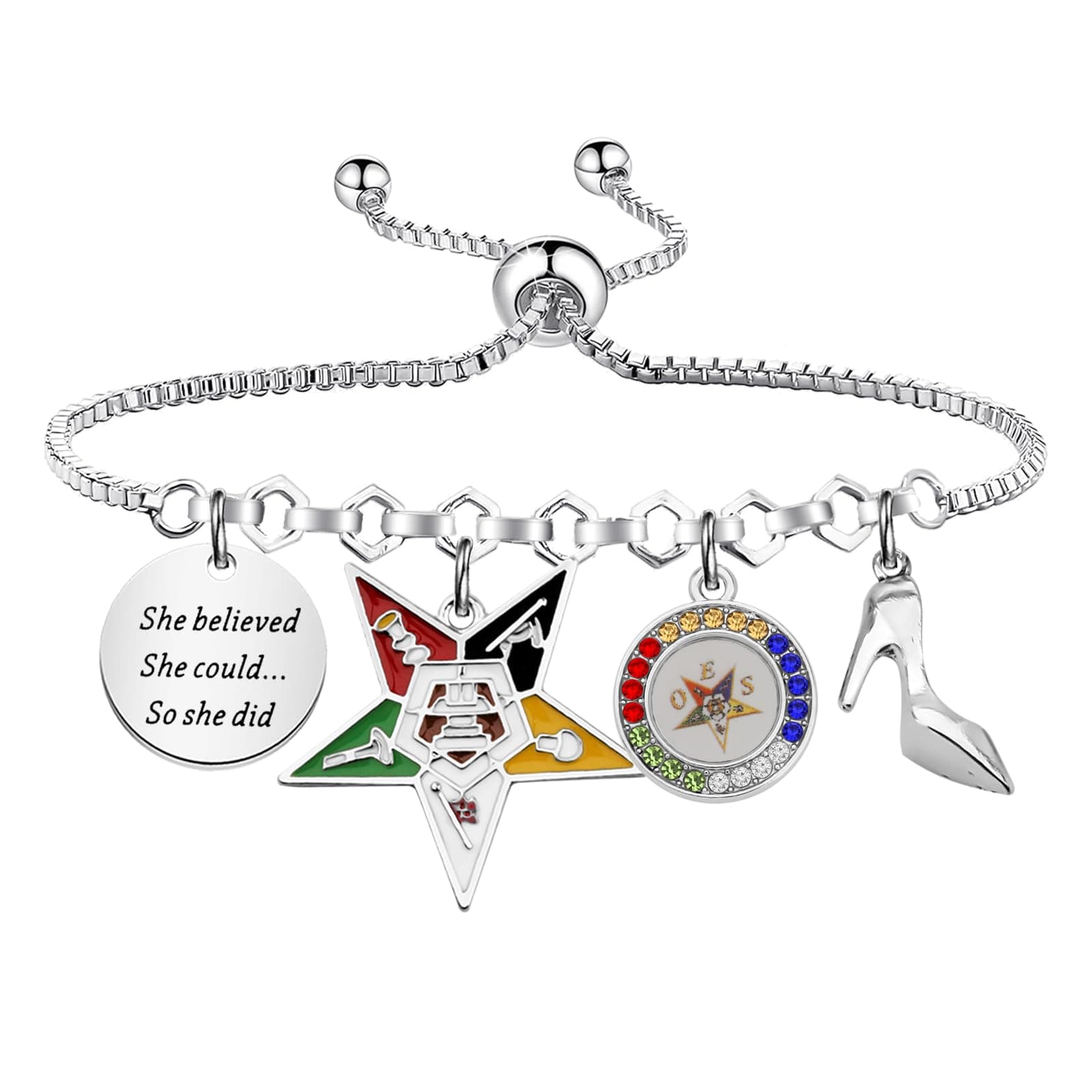 PLITIOES Sorority Gift Sorority Sisters Gift She Believed She Could So She Did Inspirational Bracelet For Women