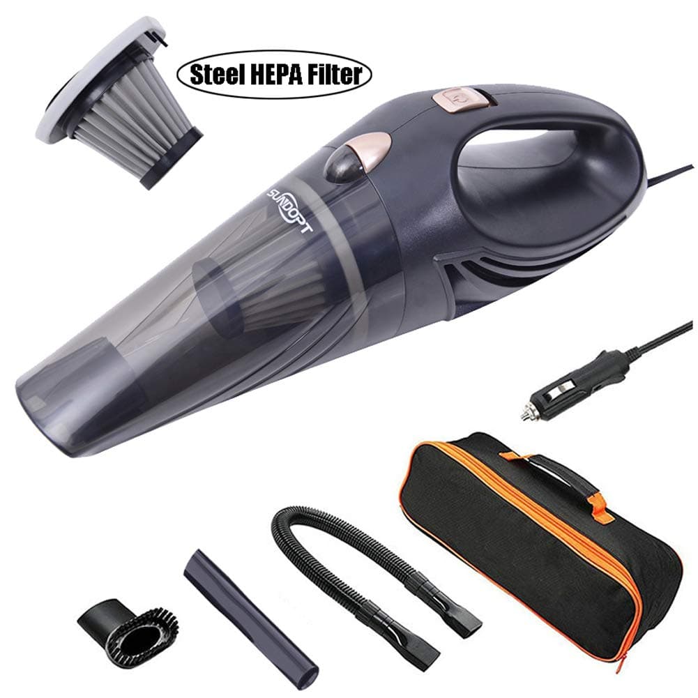 Car Vacuum Cleaner High Power 4500PA Powerful Strong Suction 106W DC 12V Portable Handheld Auto Vacuum Cleaner 16.4ft Cord with Carry Bag