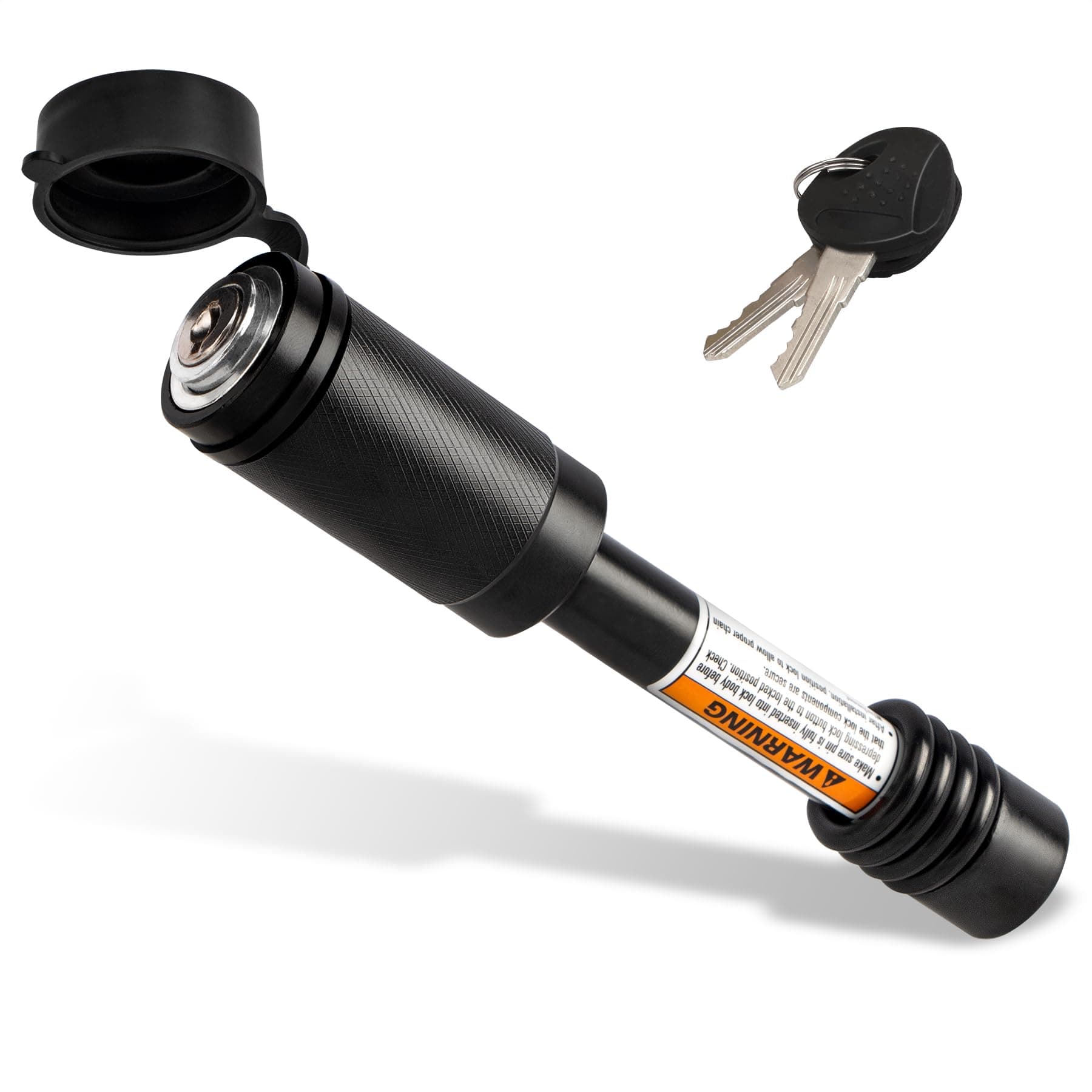 Trailer Hitch Locks, Hitch Lock with 5/8'' Pin Fits Class III IV 2" Hitch Receivers, Tow Hitch Lock with Anti-Rattle O-Rings for Trailer Truck Car Boat (1 Pack)