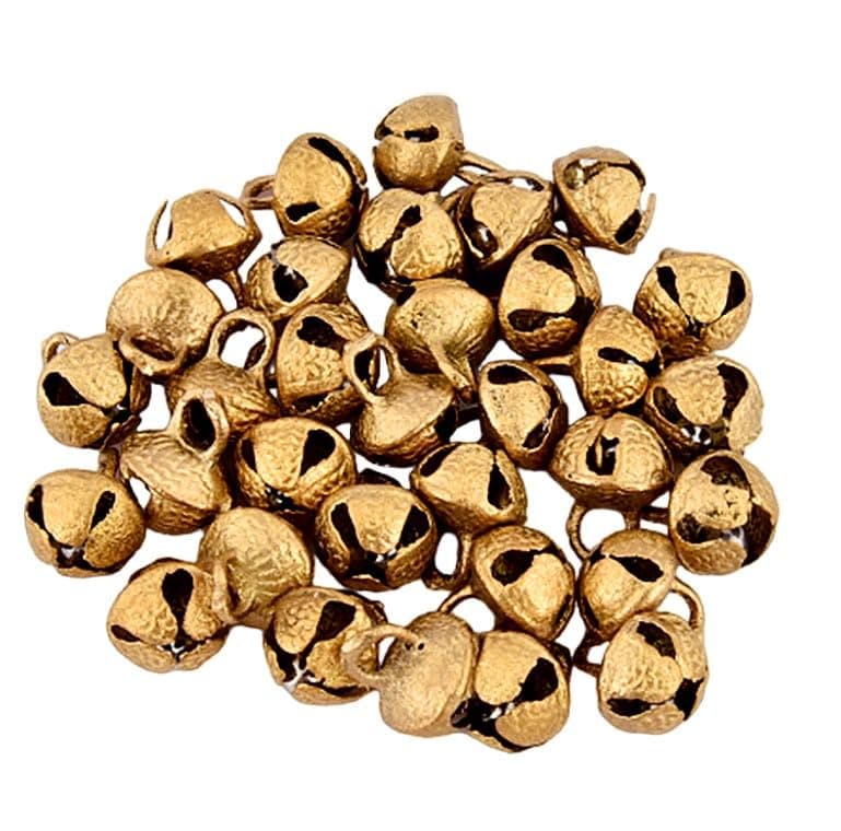 UAPAN Brass Ghungroo Bells Loose Beads (100 Nos Big)