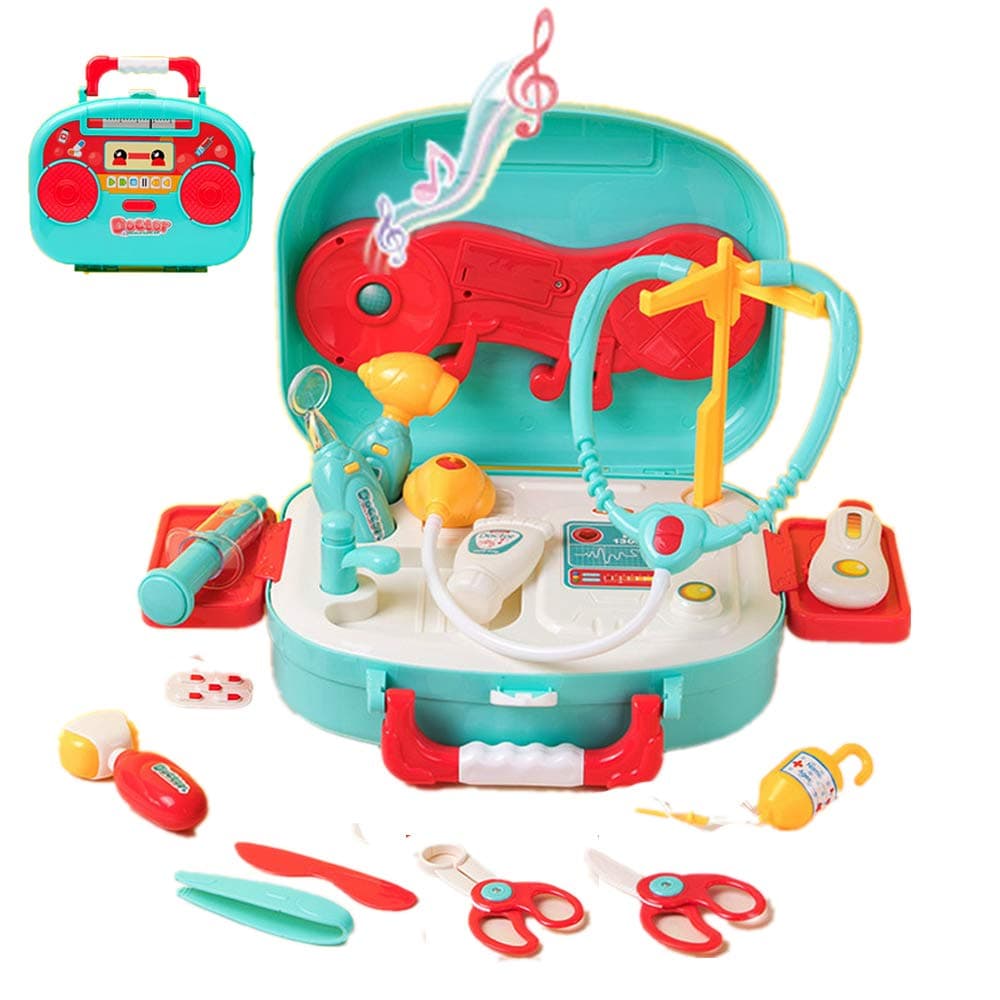 WenToyce Doctor kit for Kids, Toy Medical Kits 16 Pieces Pretend Play Doctor Playset Educational ToysBirthday Gift for Toddler Boys Girls