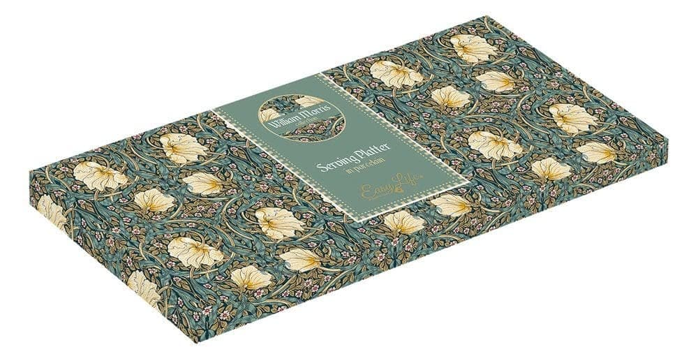 Homes R Us William Morris Platter, Black Length: 33.5 Cm Green