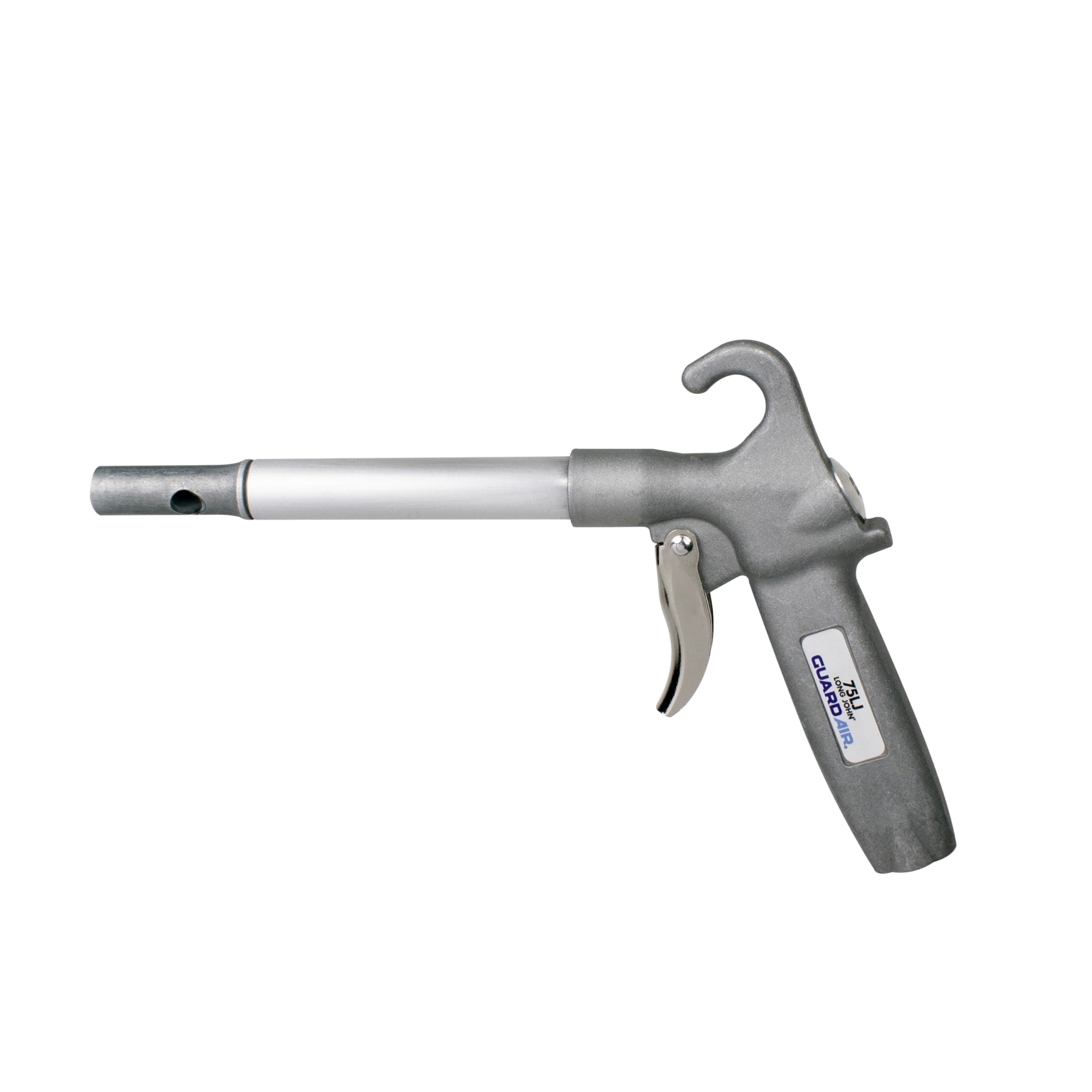 Guardair Long John Safety Air Gun with 06-Inch Aluminum Extension, High Performance OSHA Compliant Alloy Nozzle, Gray/Silver (75LJ006AA)