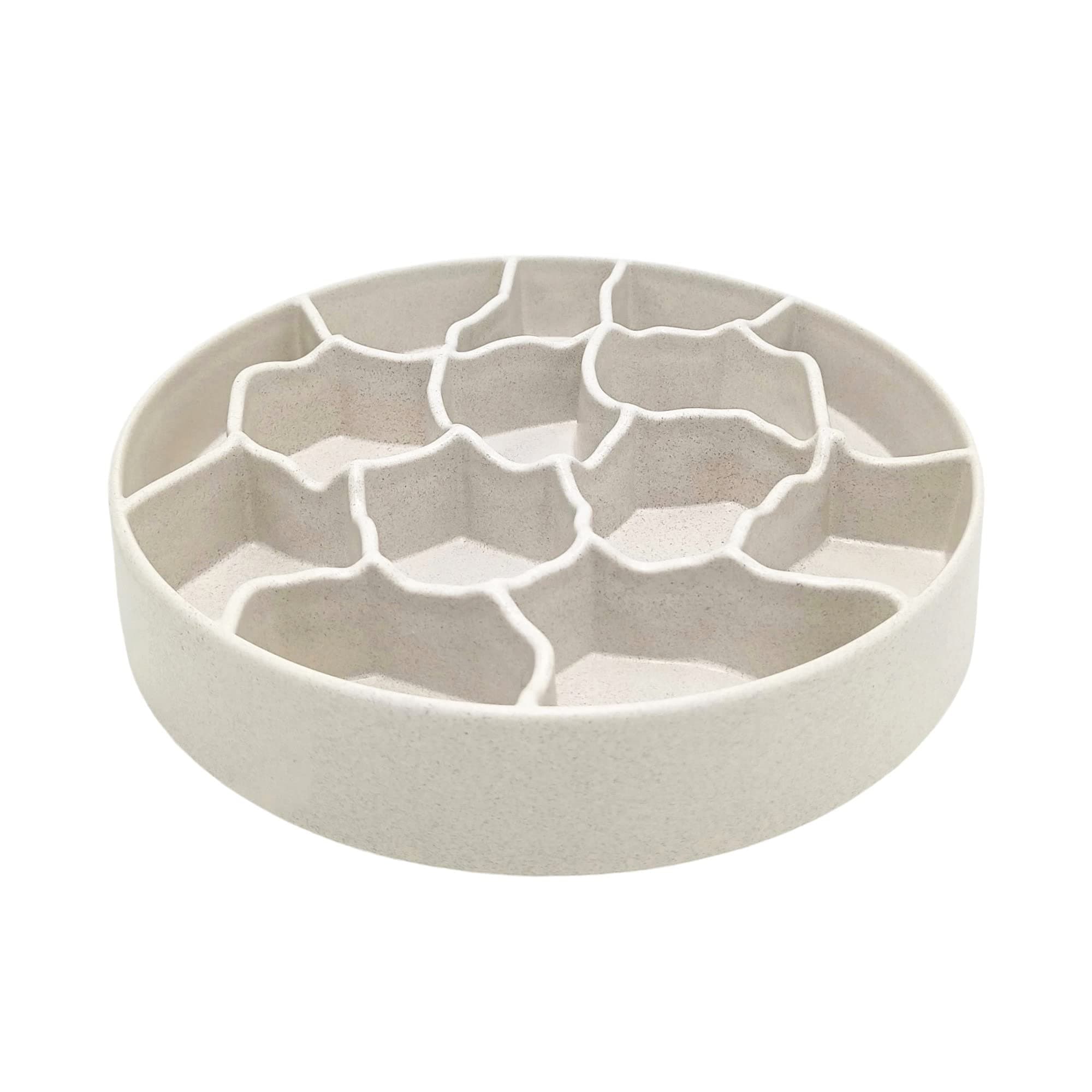 8 Inch Dog & Cat Bowl - Anti Gulping, Healthy Eating, Slow Feeder Design for Small & Medium Size Dogs & Cats