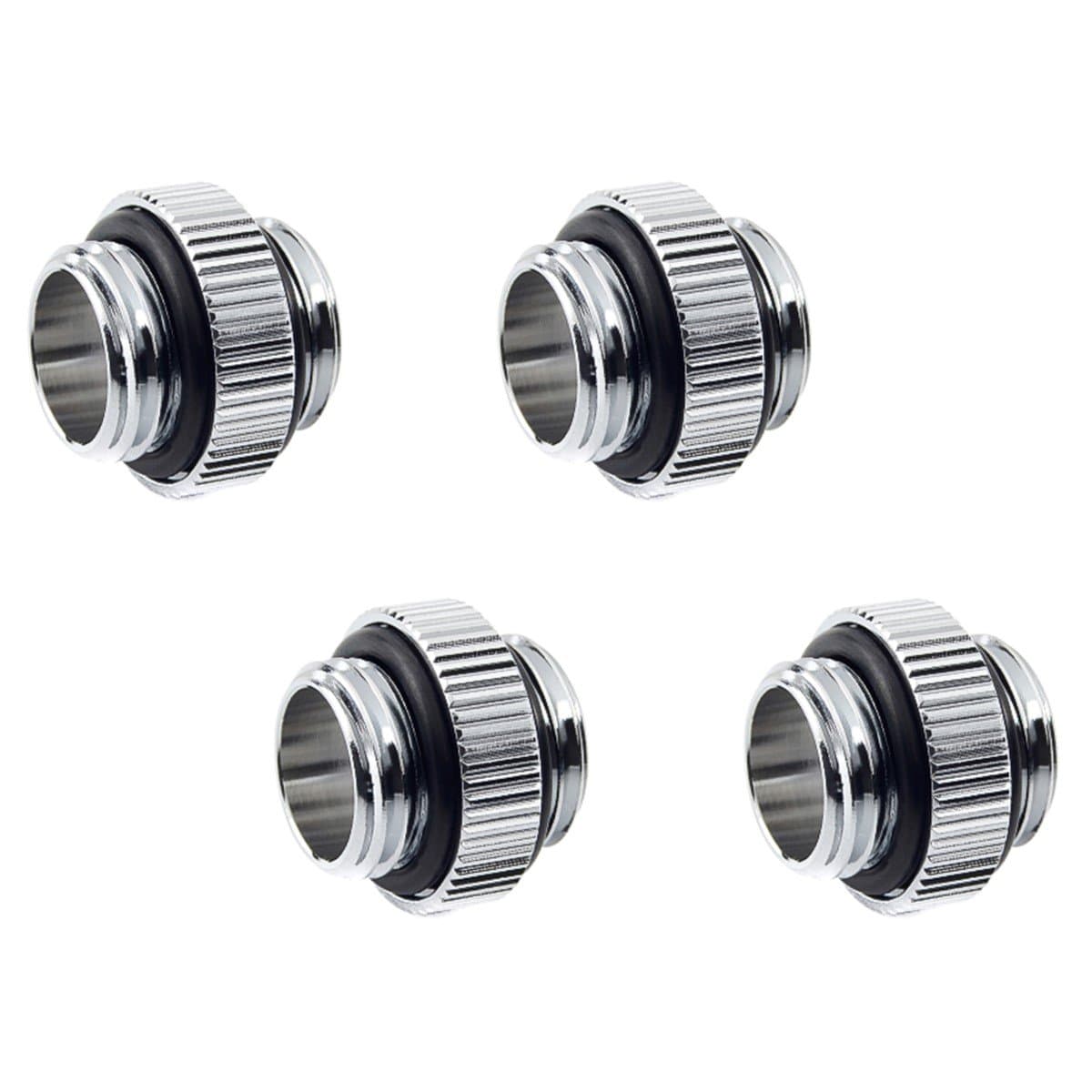 G1/4" Male to Male Mini Extender Fitting, Glorious Silver, 4-Pack