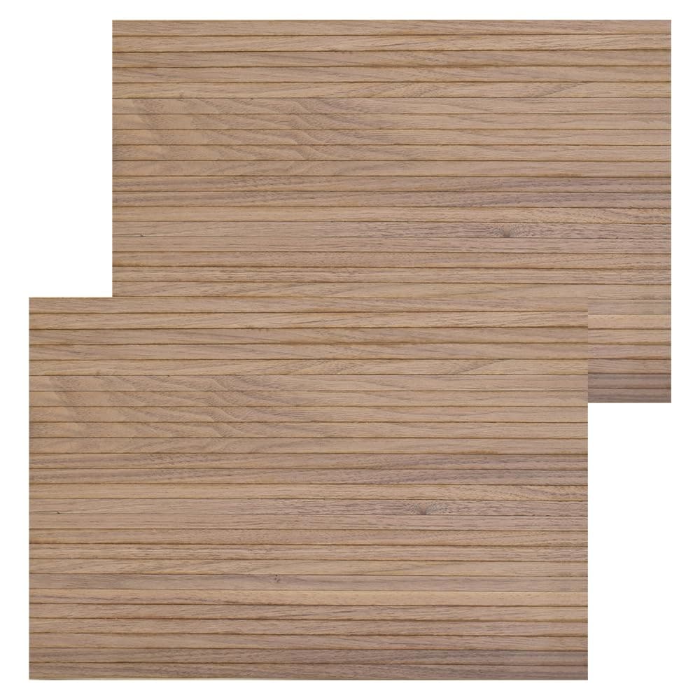 iLAND Dollhouse Flooring 17”x11” 2pcs, Miniature Dollhouse Accessories fit Dollhouse Furniture on 1:12 Scale and 1:6 sacle (Classic Walnut)