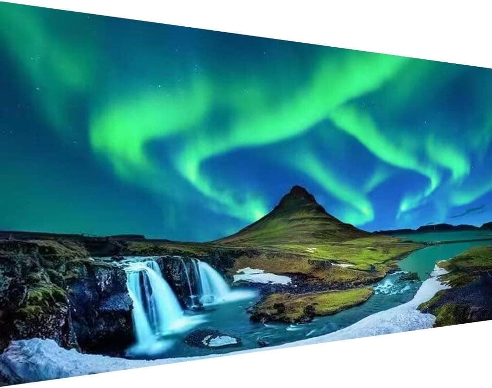 DIAMOND CRAFTZ 5D Diamond Painting Kit, 12x16inch Diamond Painting Kit for Adults & Kids, Very Suitable for Home Leisure and Wall Decoration, Gift for Kids and Adults (Aurora-A)