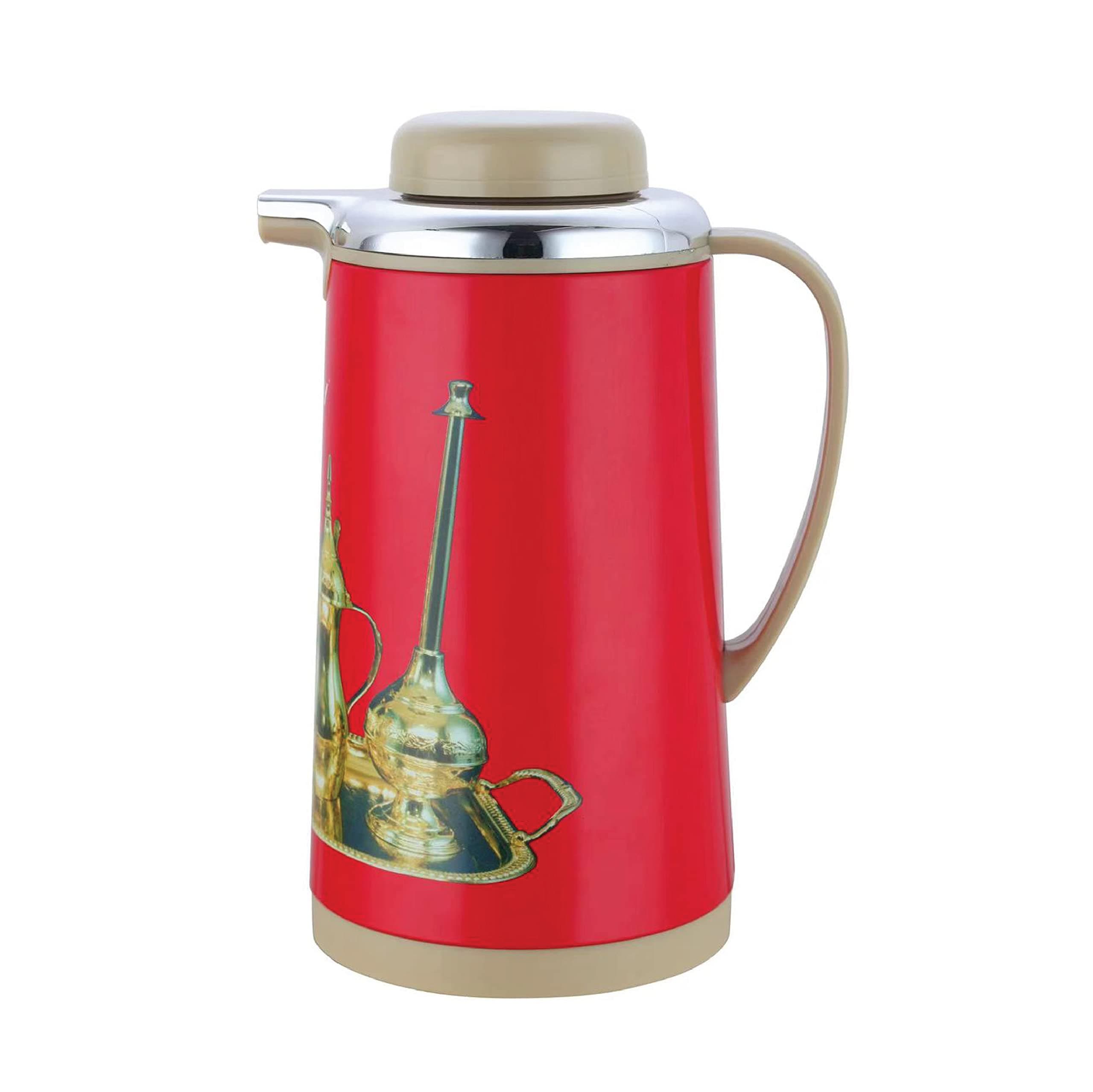 FlexyVacuum Flask Thermos 1.9L - Stainless Steel | Asbestos-Free, BPA-Free | 15hr Heat, 24hr Cold Retention | Red Color