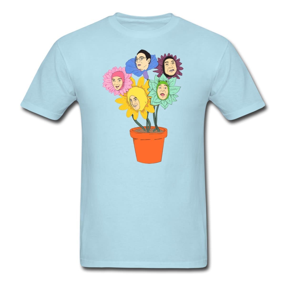 Filthy Frank - Flowers Men's T-Shirt by Spreadshirt, M, powder blue