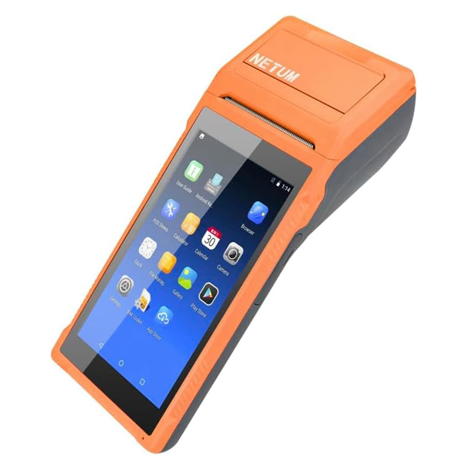 NETUM Handheld PDA Android POS Terminal Receipt Printer Data Collector Portable Barcode Scanner Handheld Bluetooth USB WiFi BT4.0 Included Paper Scroll 58 * 35