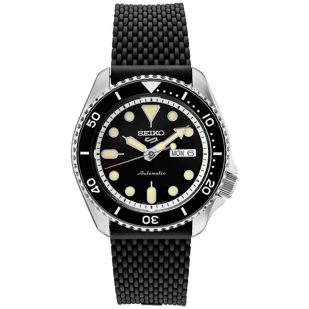 Seiko Men's Seiko SRPD95 Seiko 5 Sport Watch Black 42.5mm Stainless Steel Dive Watch, Automatic Watch