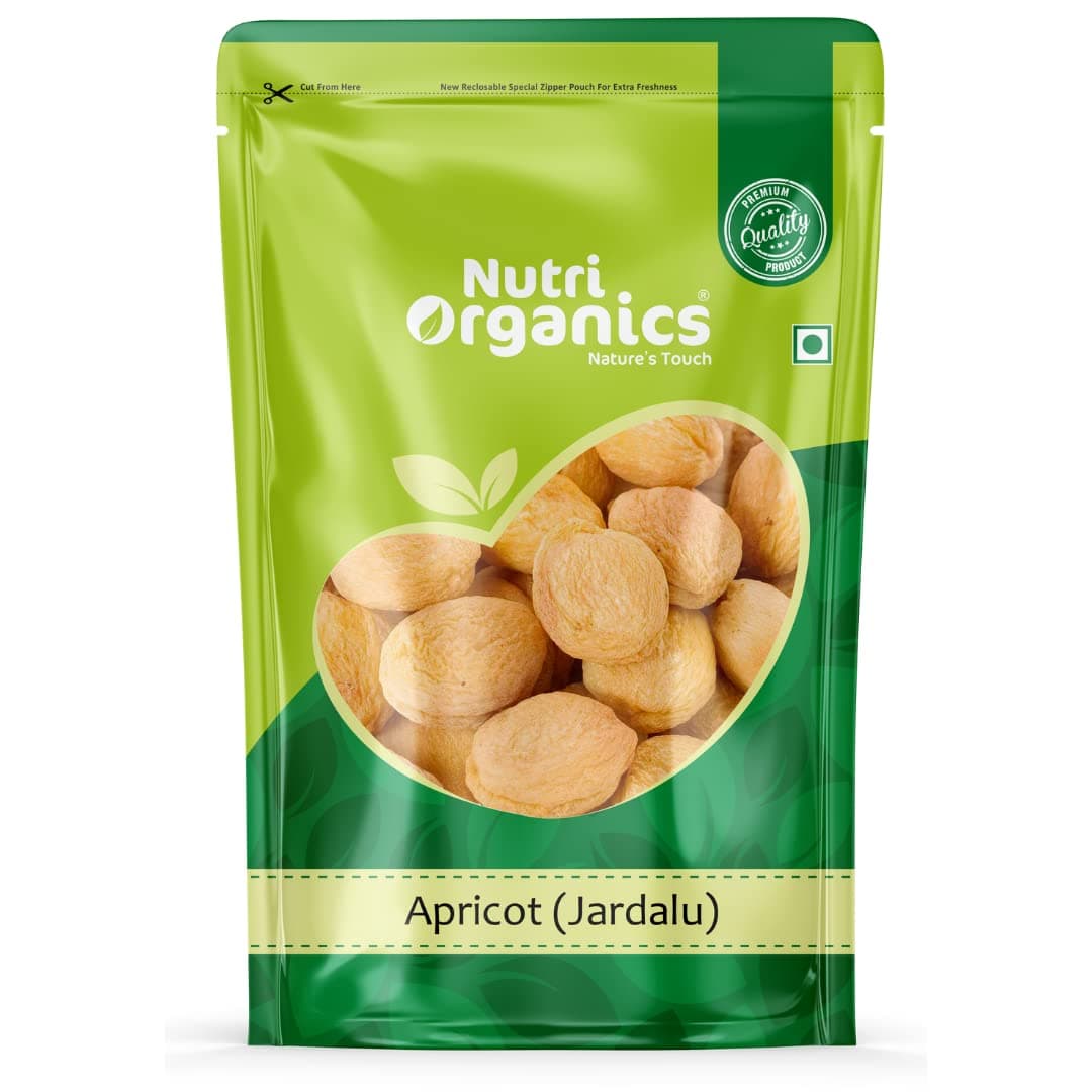 NutriOrganics Dry Fruits Dried Apricot Jardalu Badam Bor Khumani Dry Fruit,500 Grams